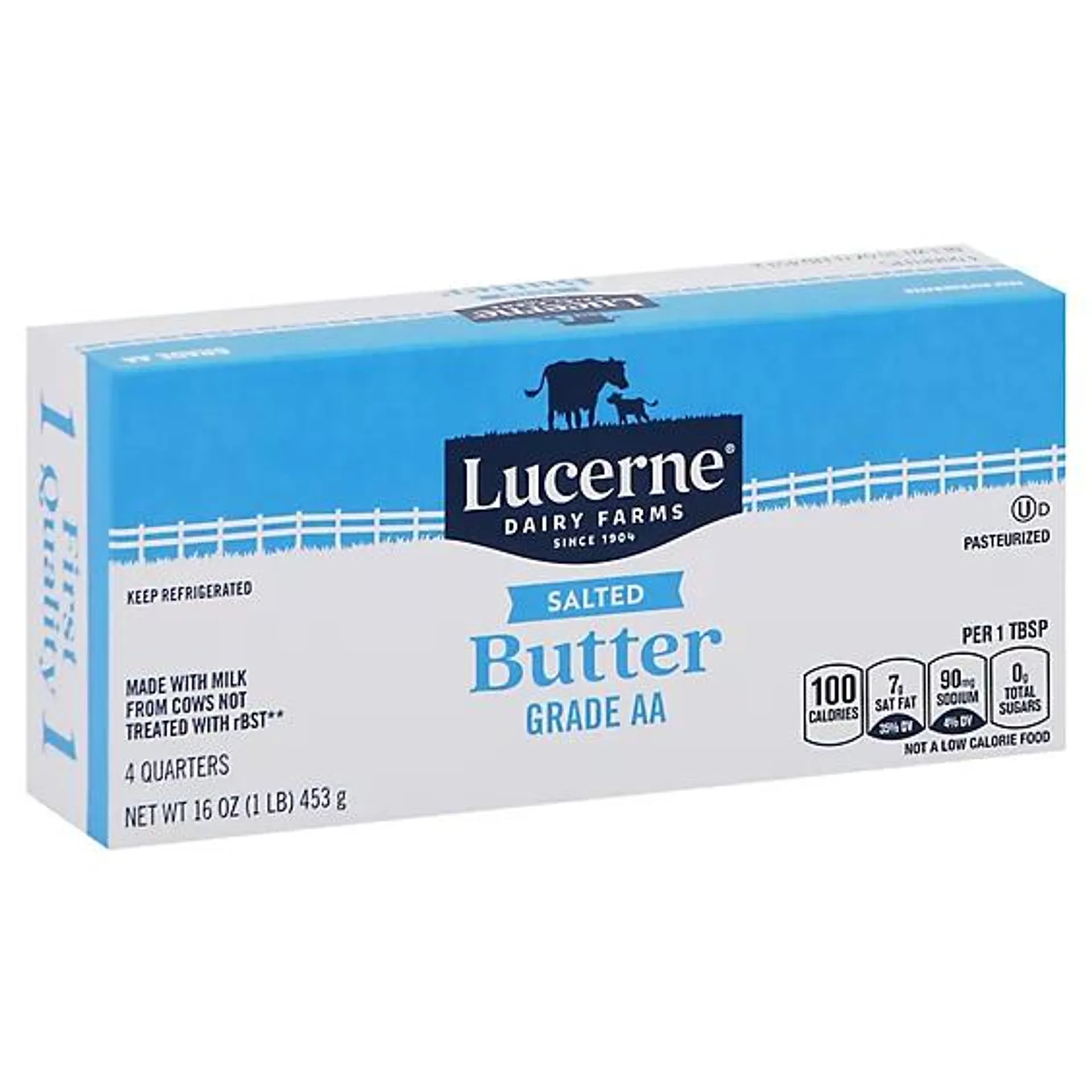 Lucerne Butter Salted Sweet Cream 4 Quarters - 16 Oz