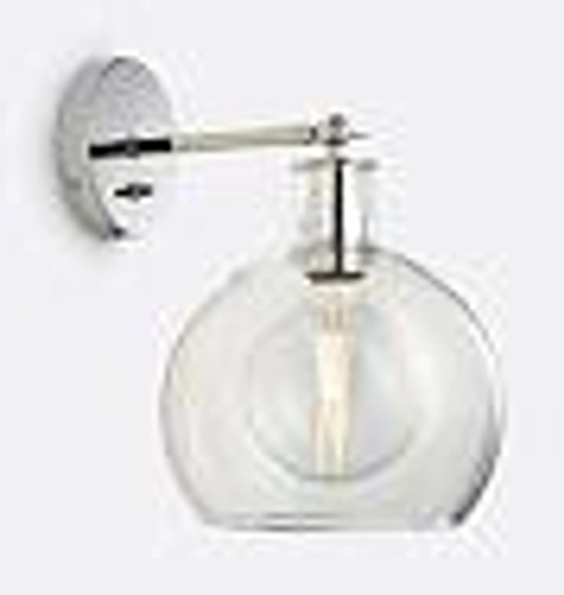 Edendale Straight Articulating Sconce, Clear Glass