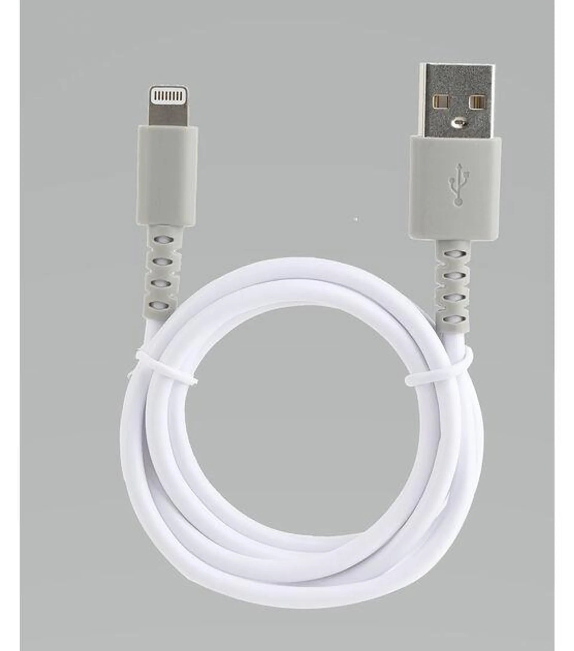 6 Foot Lightning USB White Charging Cable