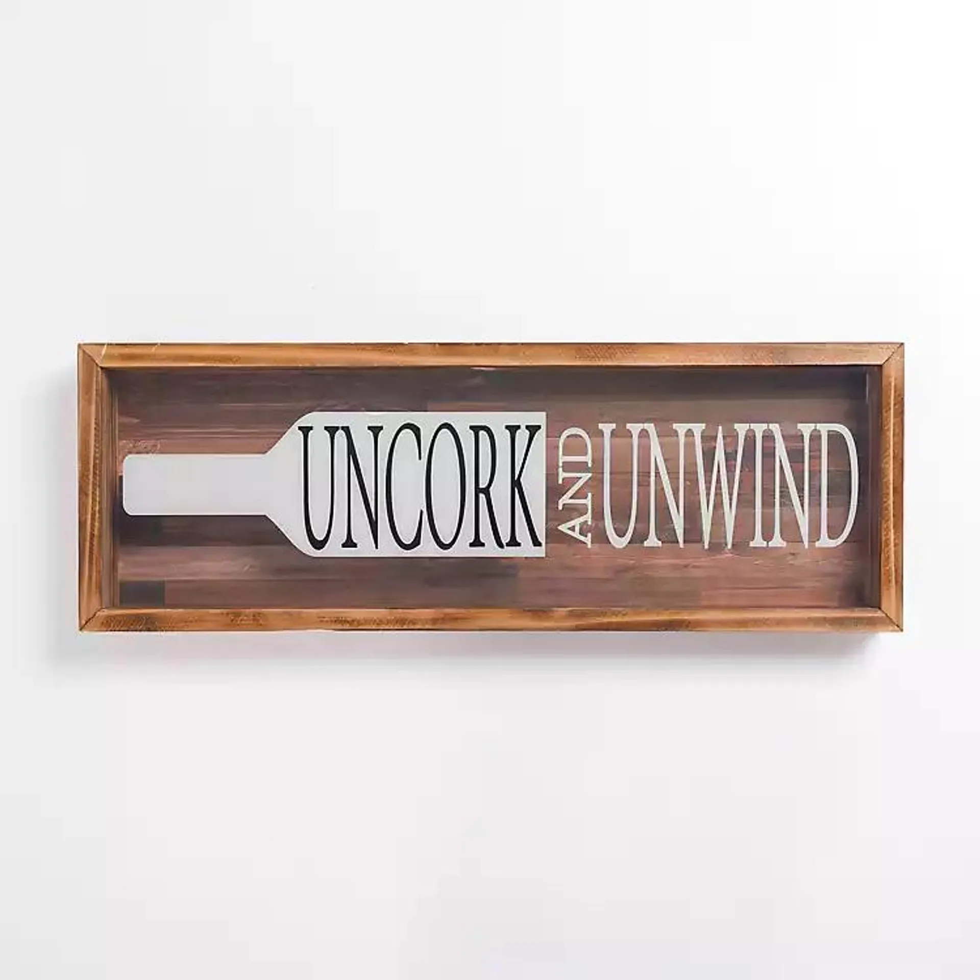 Uncork and Unwind Cork Holder Wall Plaque