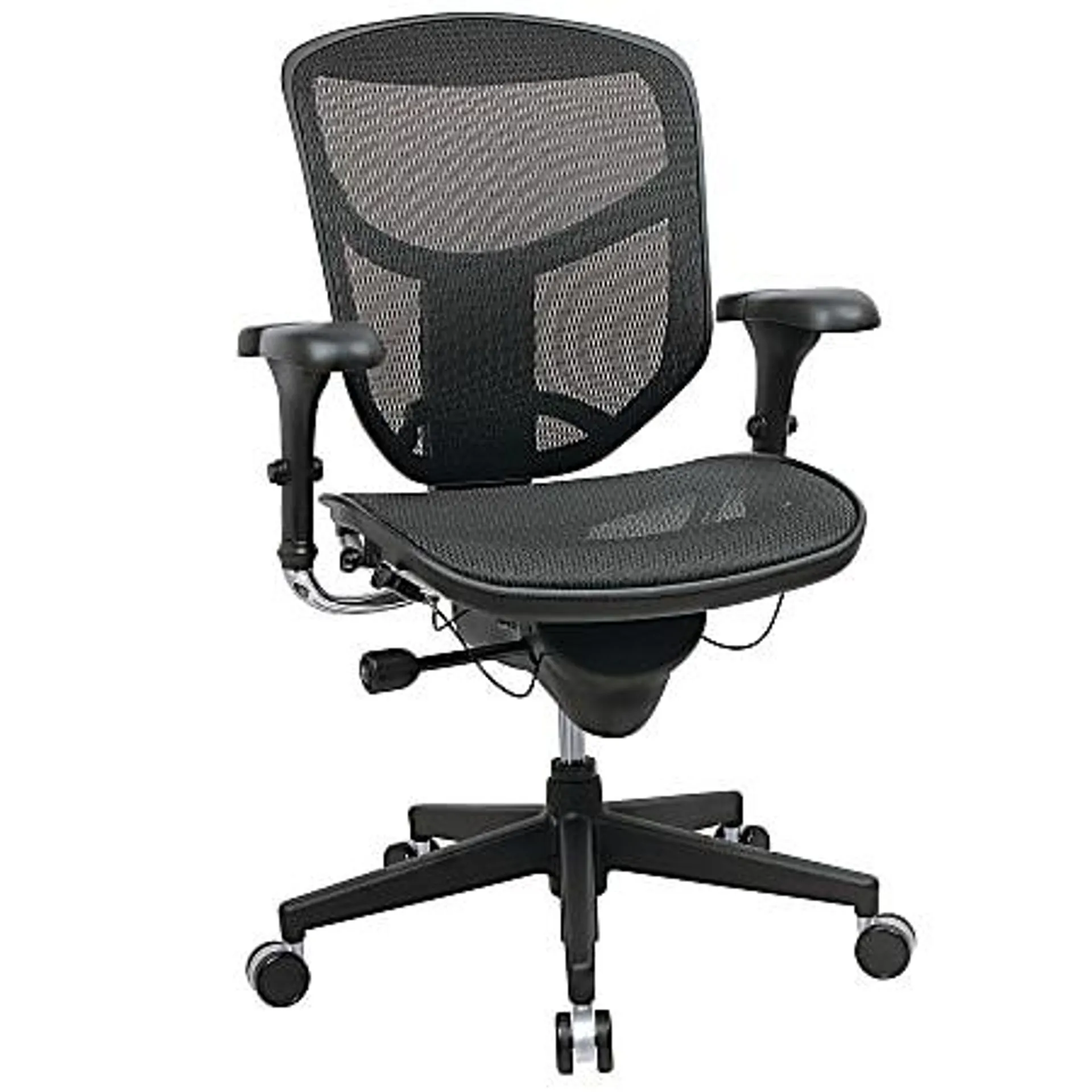 WorkPro® Quantum 9000 Series Ergonomic Mesh/Mesh Mid-Back Office Chair, Black/Black, BIFMA Compliant