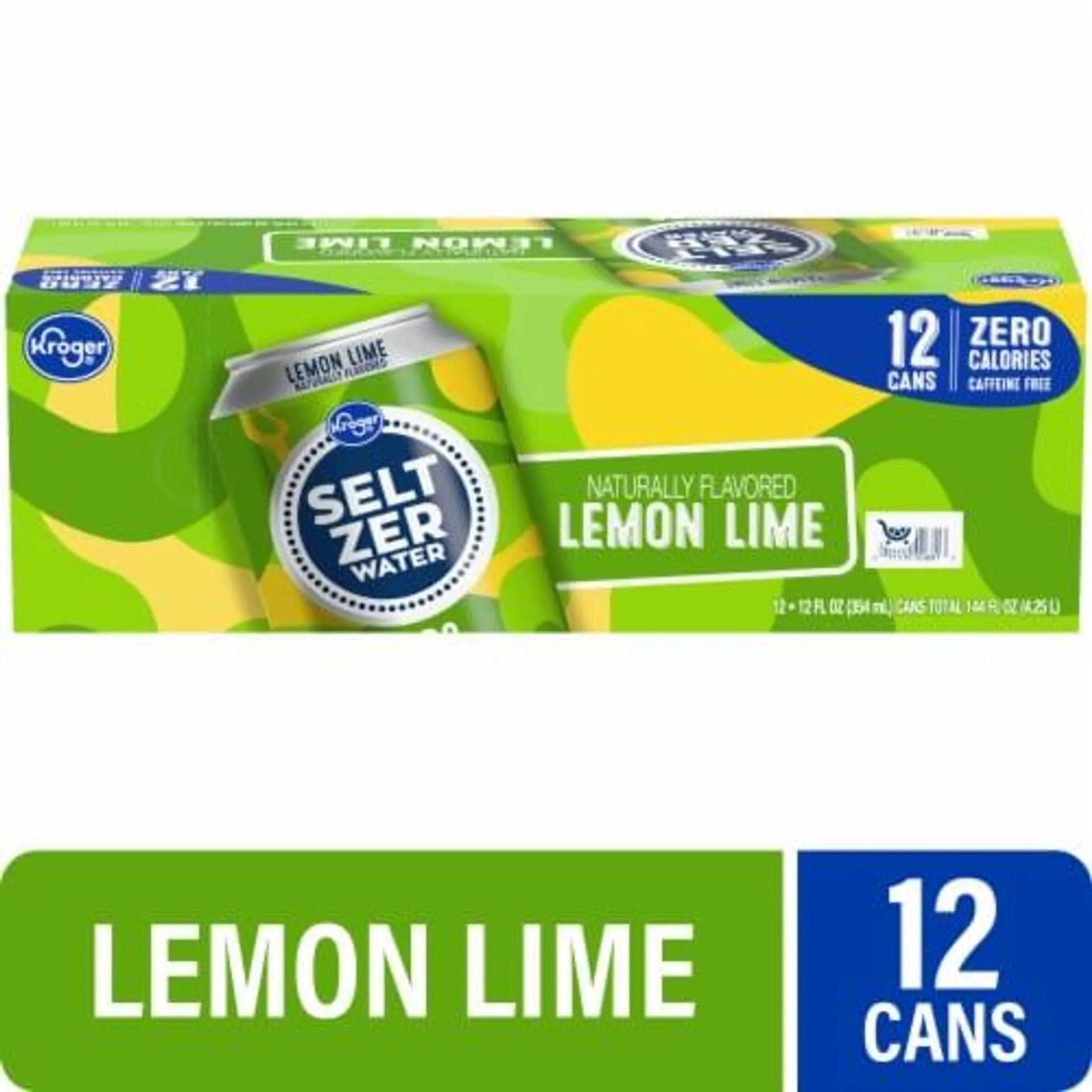 Kroger® Lemon Lime Flavored Seltzer Water Cans