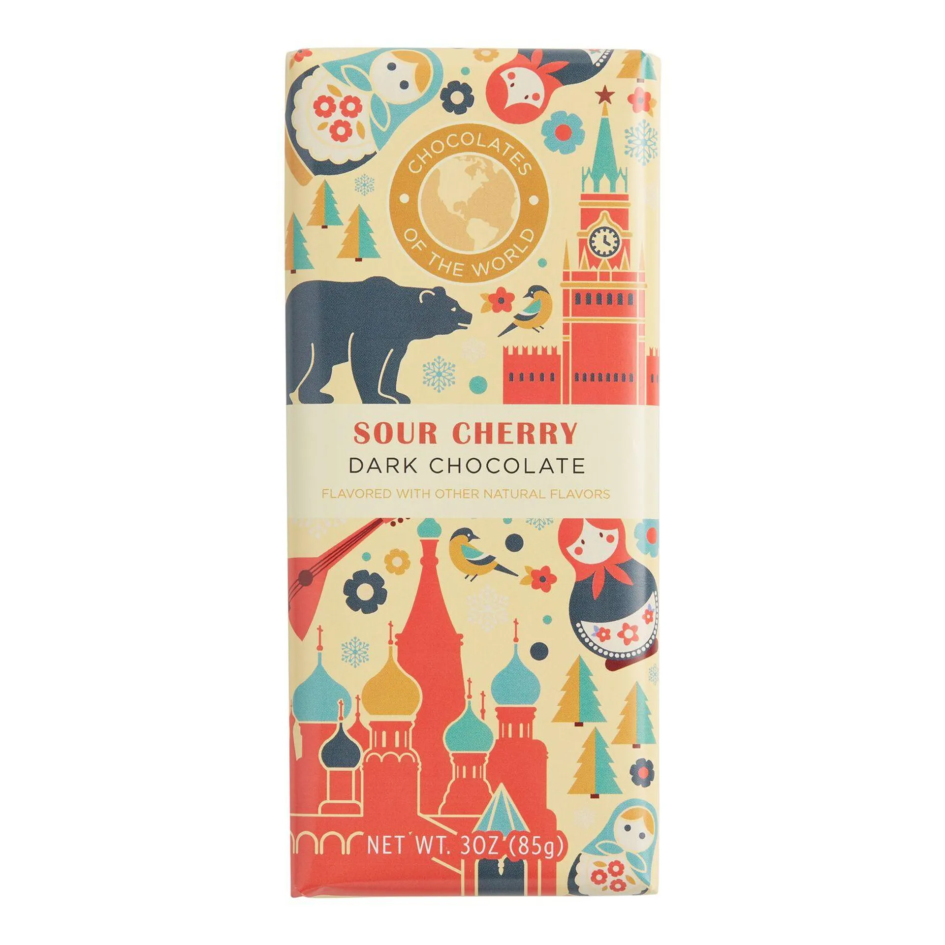 Chocolate Of The World Cherry Dark Chocolate Bar