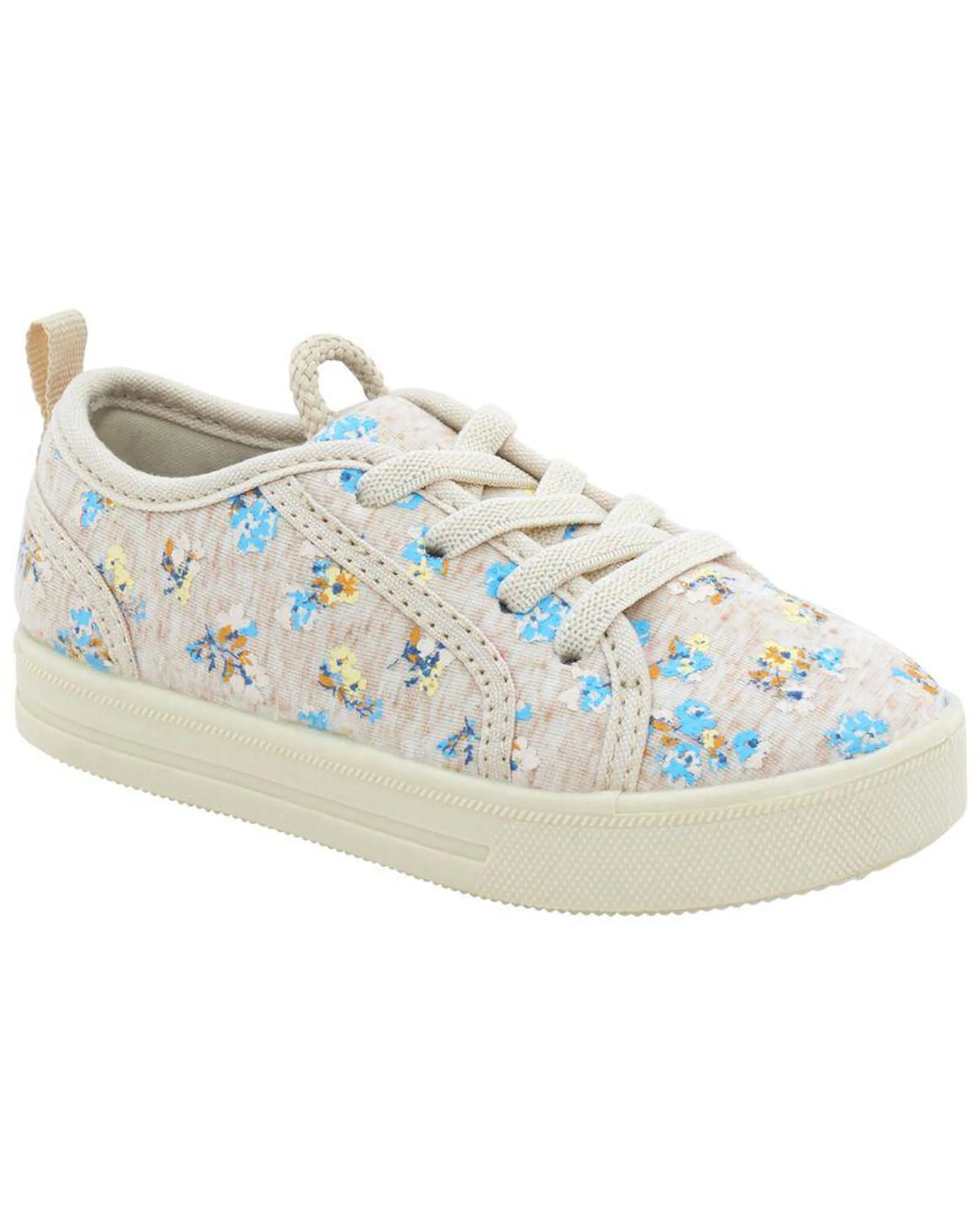 Toddler Pull-On Floral Canvas Sneakers