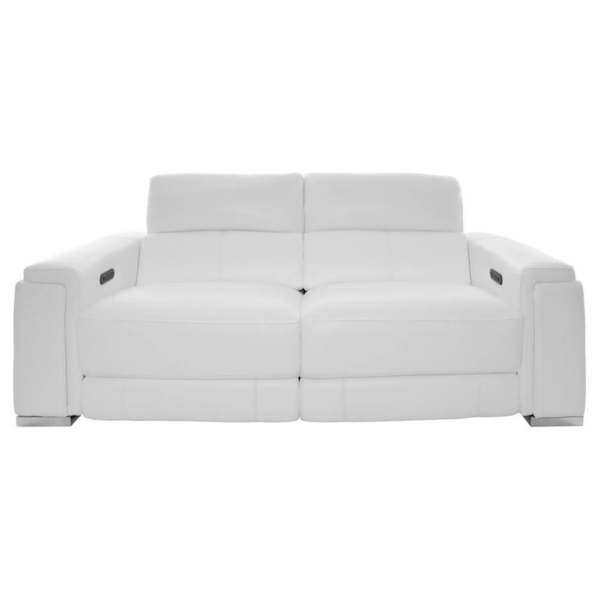 Charlette White Leather Power Reclining Sofa