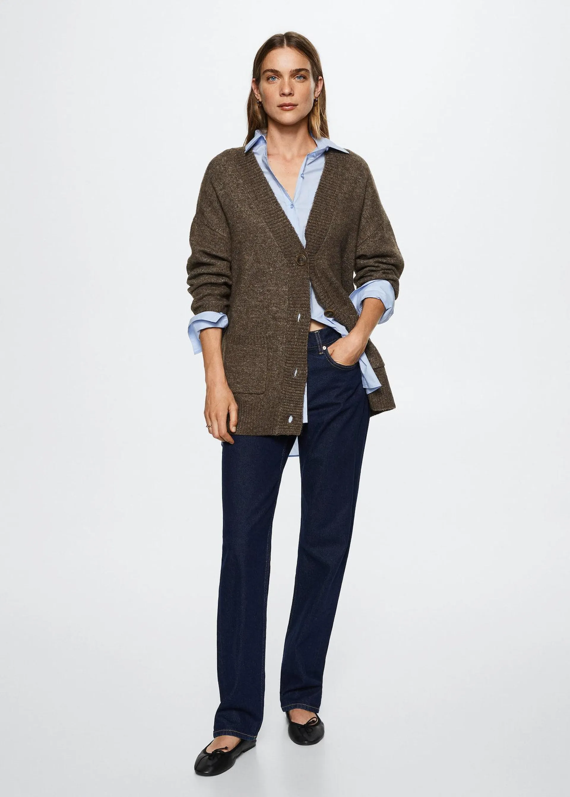 Oversized cardigan with buttons
