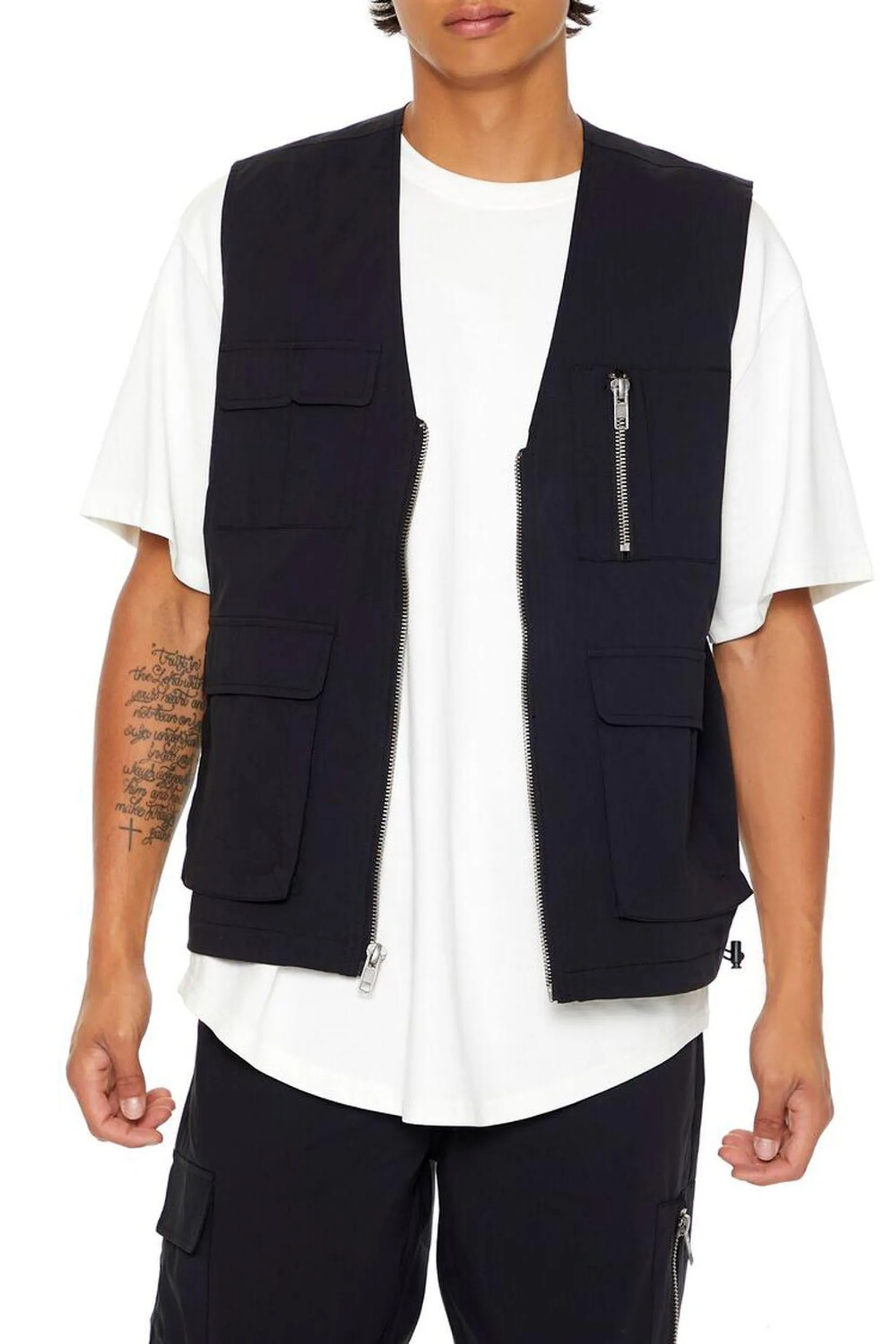 Zip-Up Utility Cargo Vest