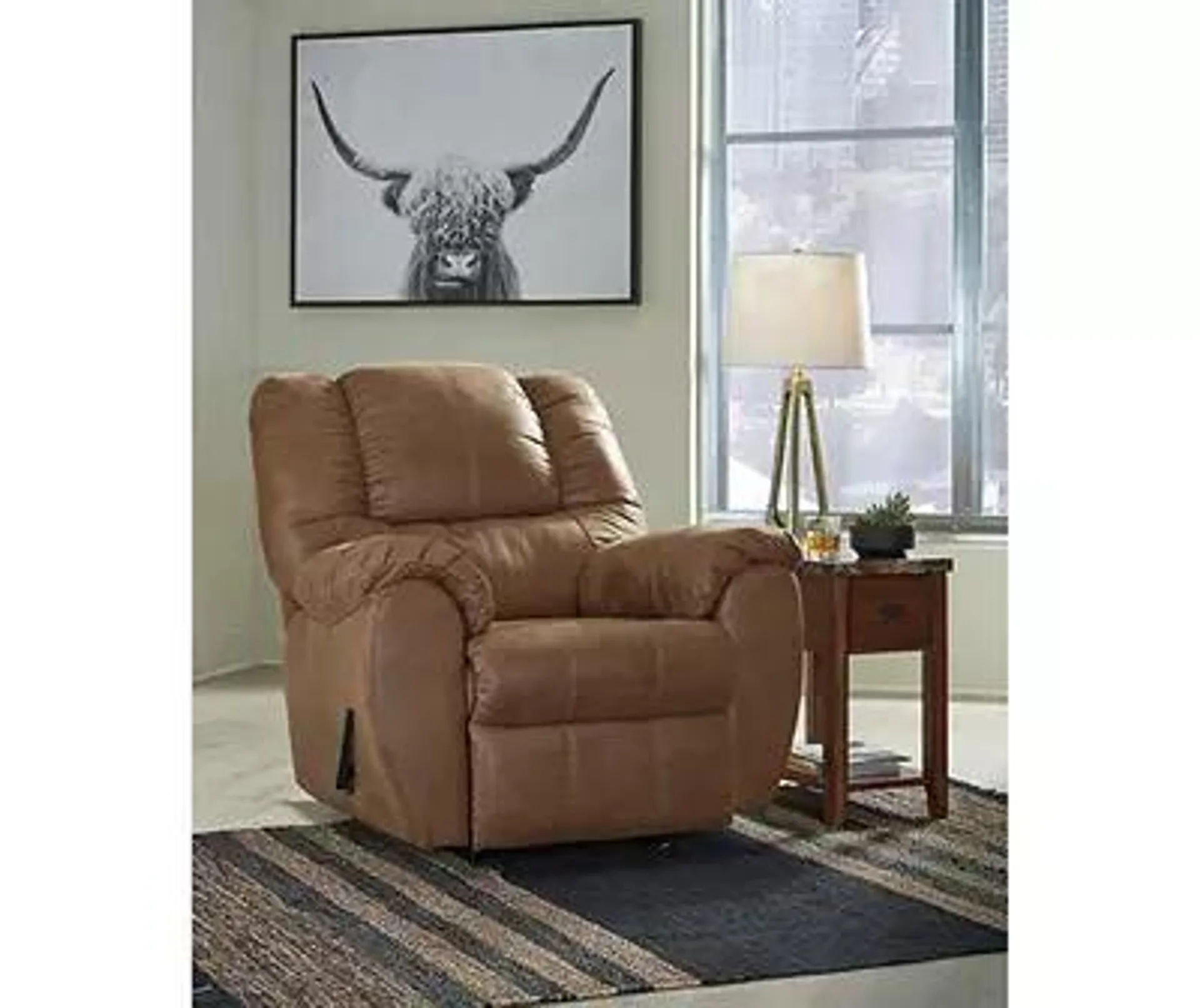 McGann Saddle Faux Leather Rocker Recliner