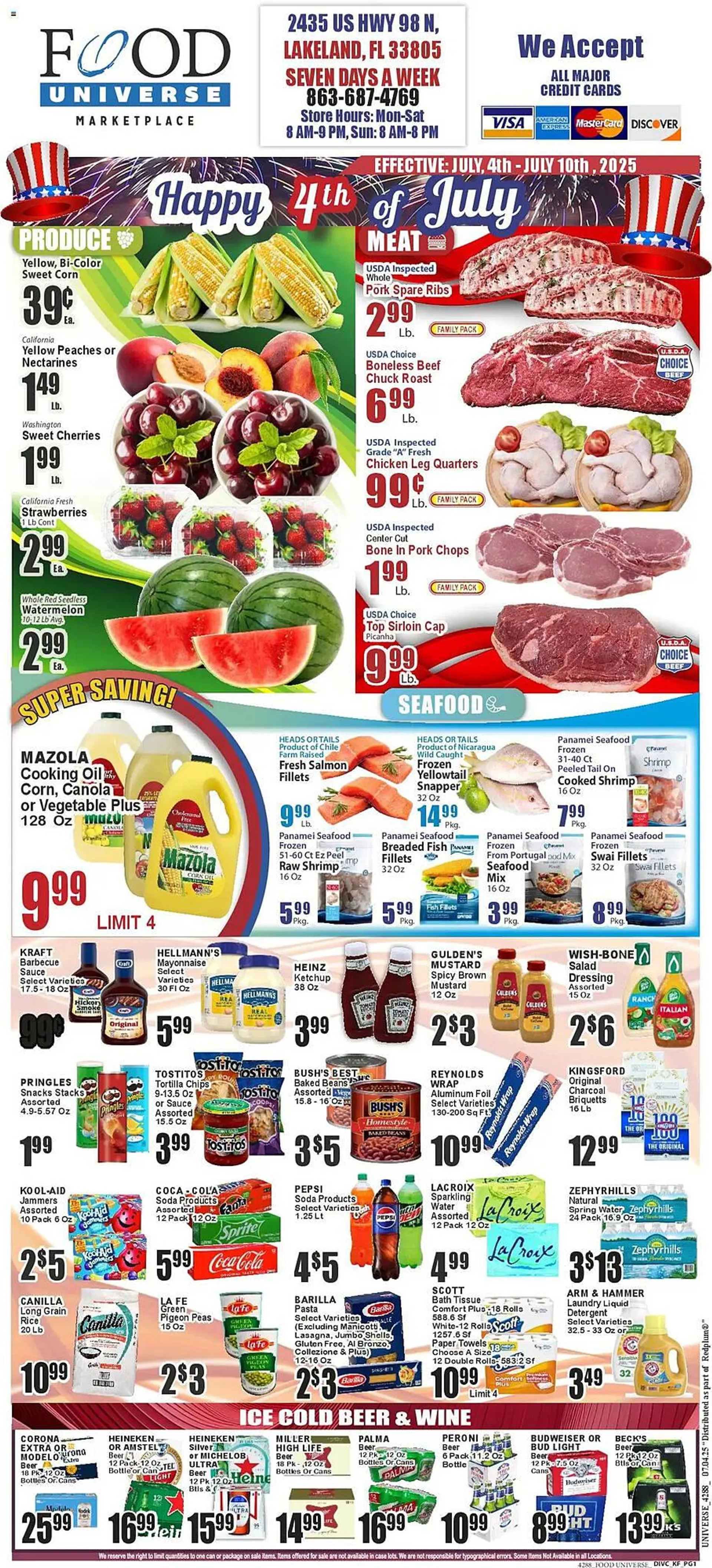 Weekly ad Food Universe Weekly Ad from July 4 to July 10 2025 - Page 1