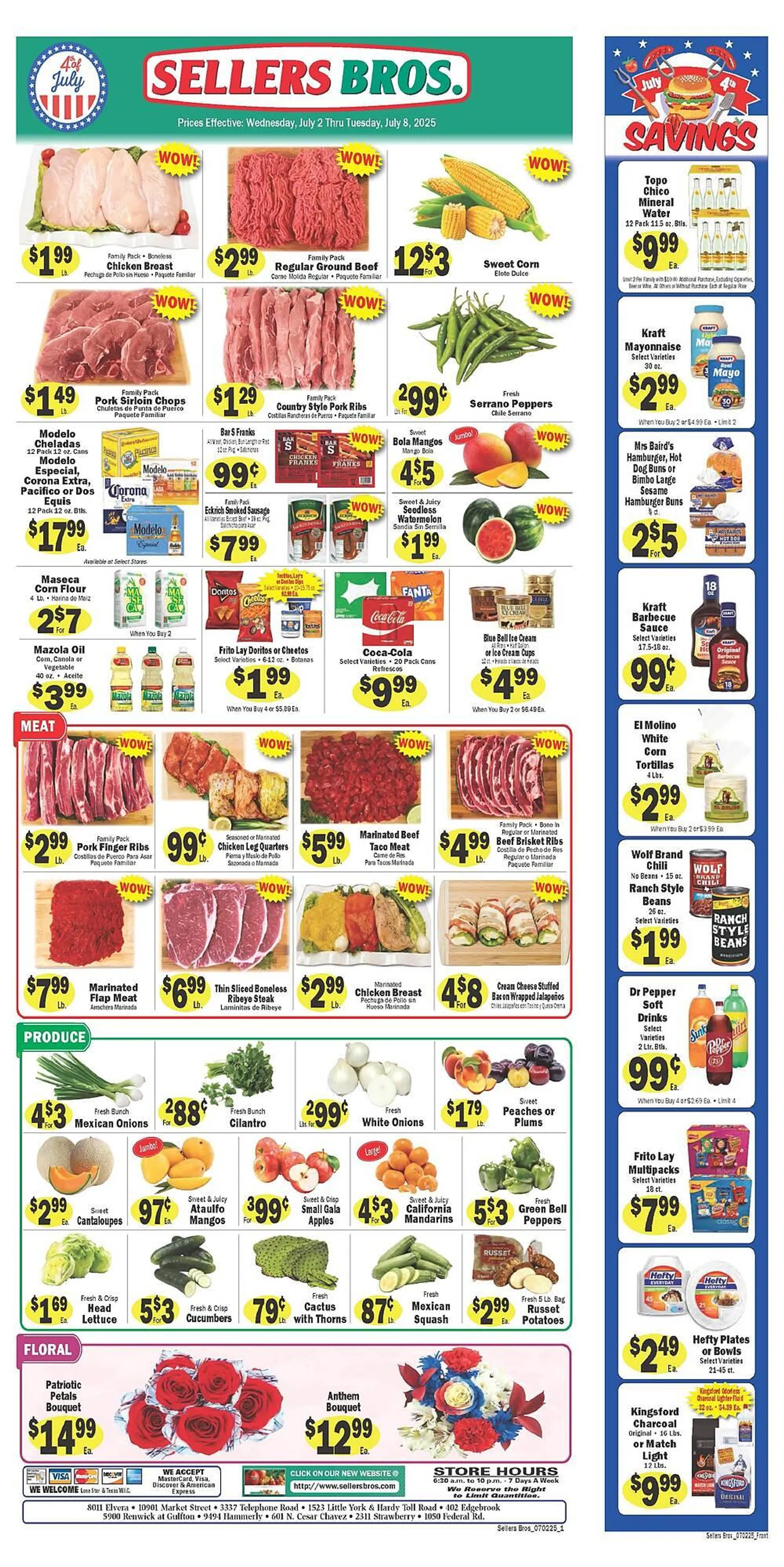 Weekly ad Sellers Bros Weekly Ad from July 2 to July 8 2025 - Page 1