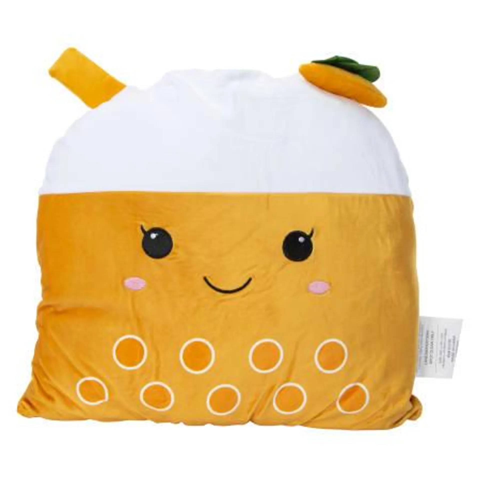 Kawaii Bubble Tea Throw Pillow 14in