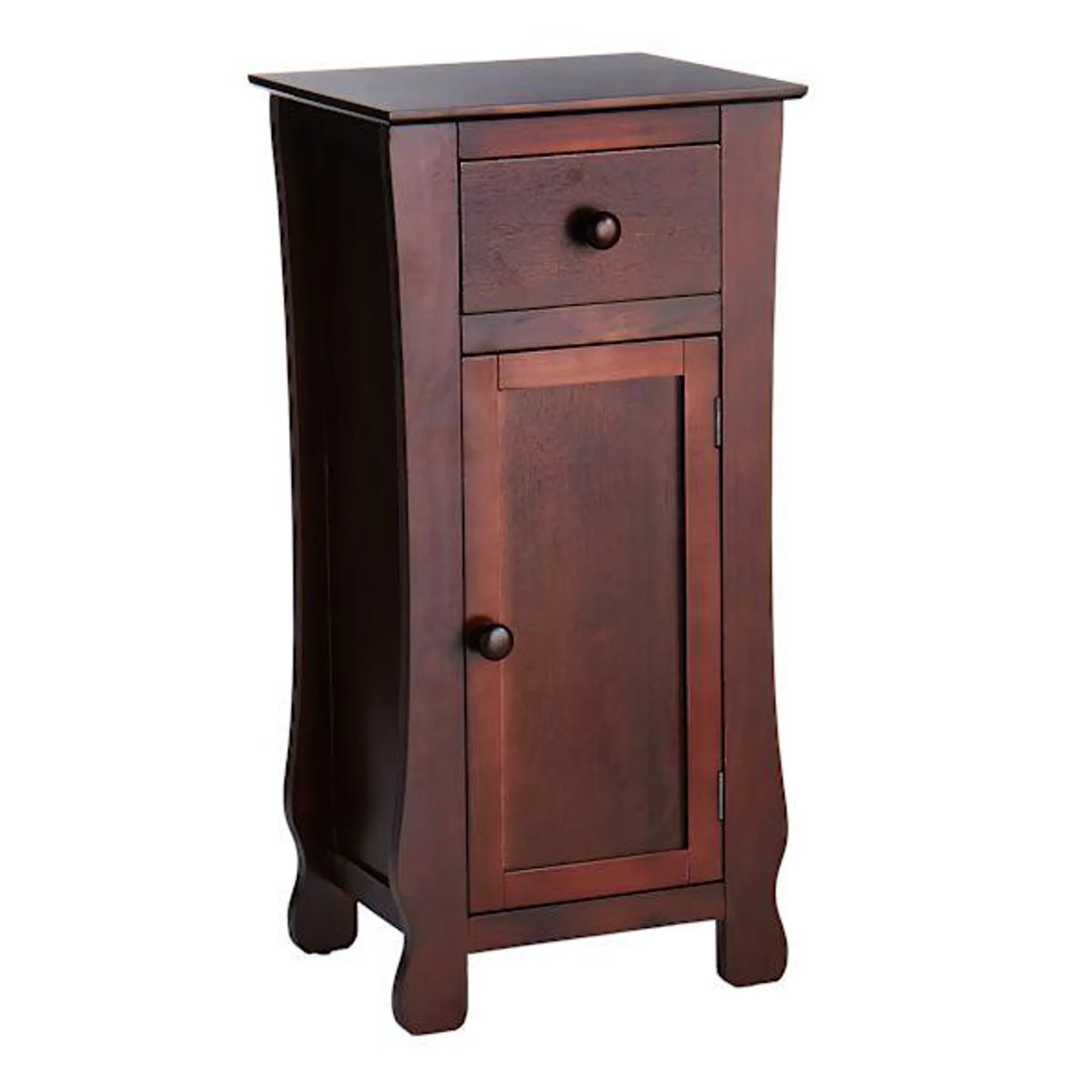 Providence Theodore 1-Drawer & Cabinet End Table, Dark Brown