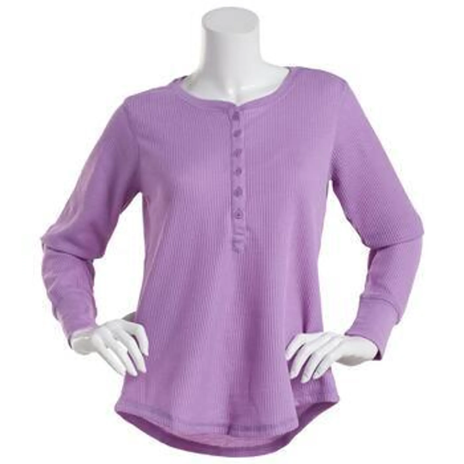 Womens Starting Point Long Sleeve Thermal Henley