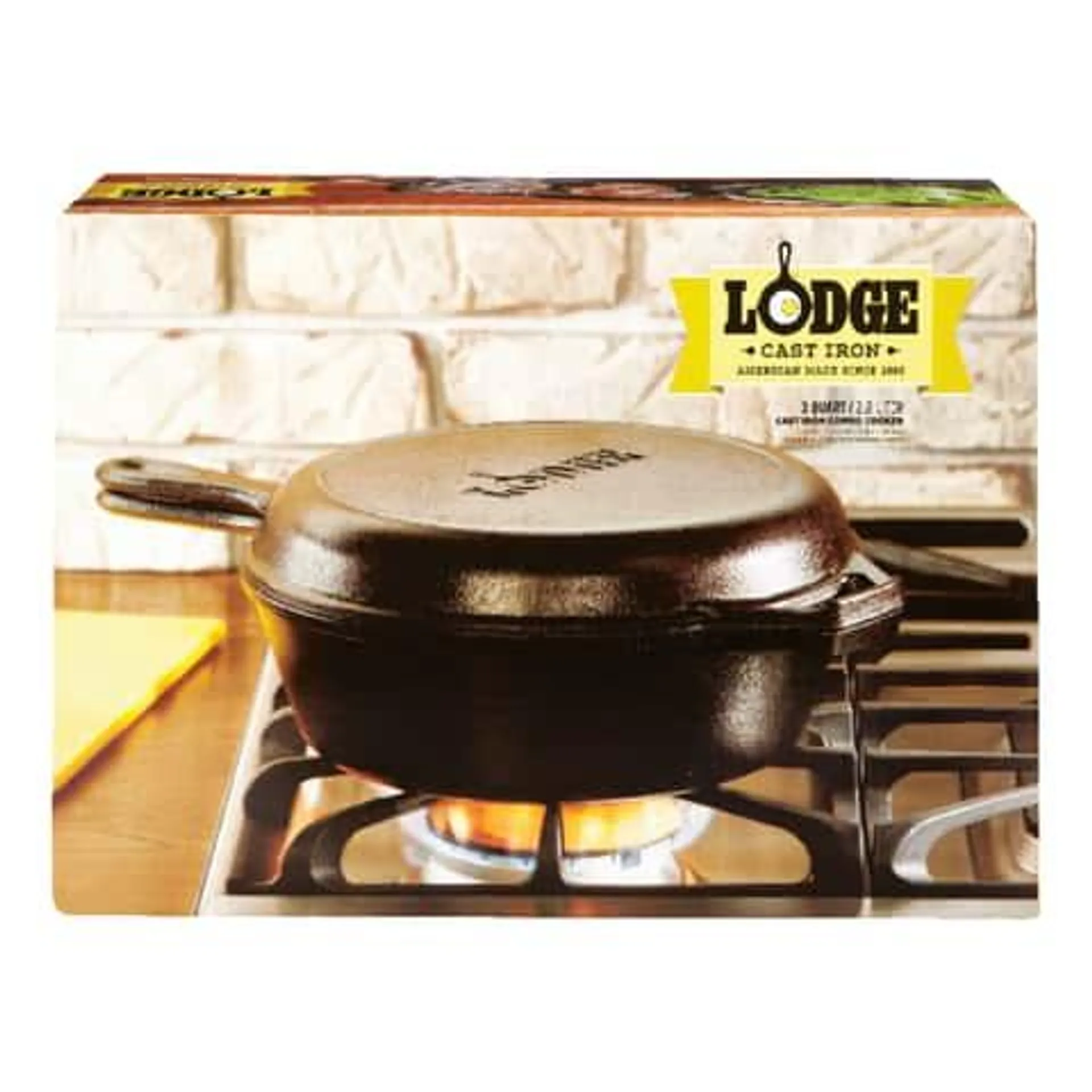 Lodge Logic Cast Iron Skillet Set 10 in. 3.2 qt Black