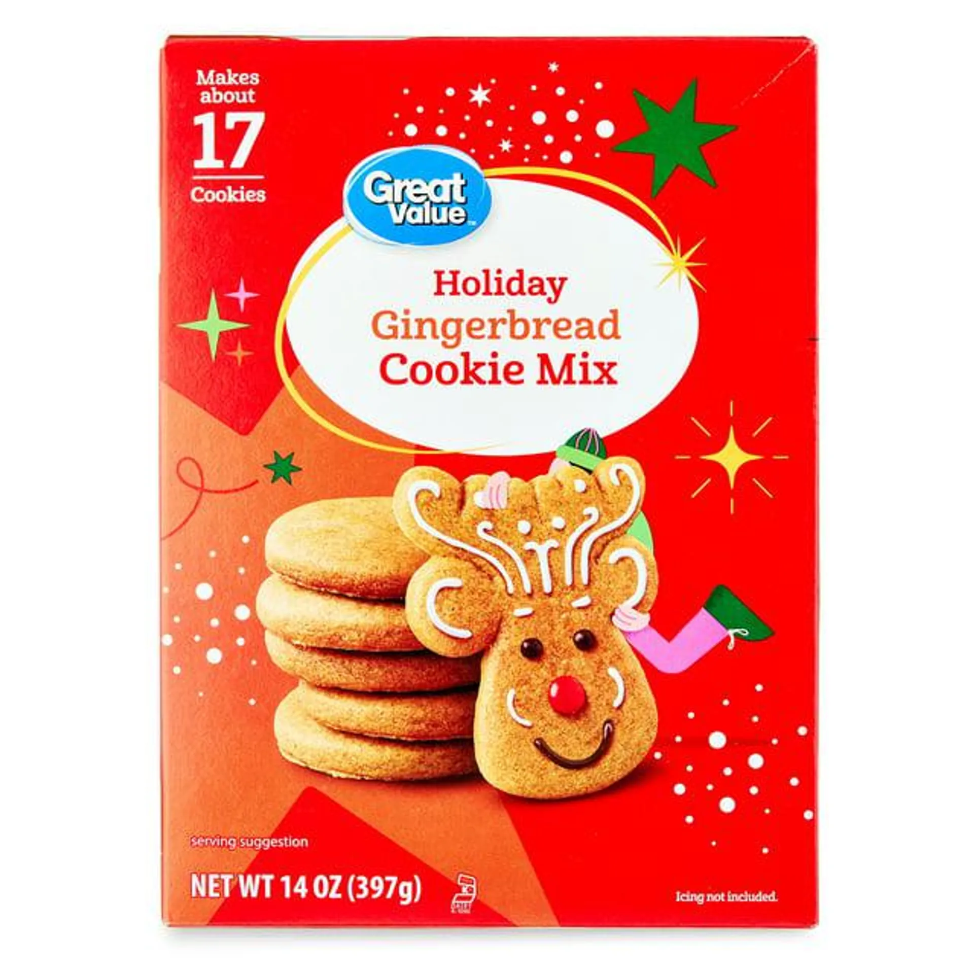 Great Value Holiday Gingerbread Cookie Mix, 14 oz