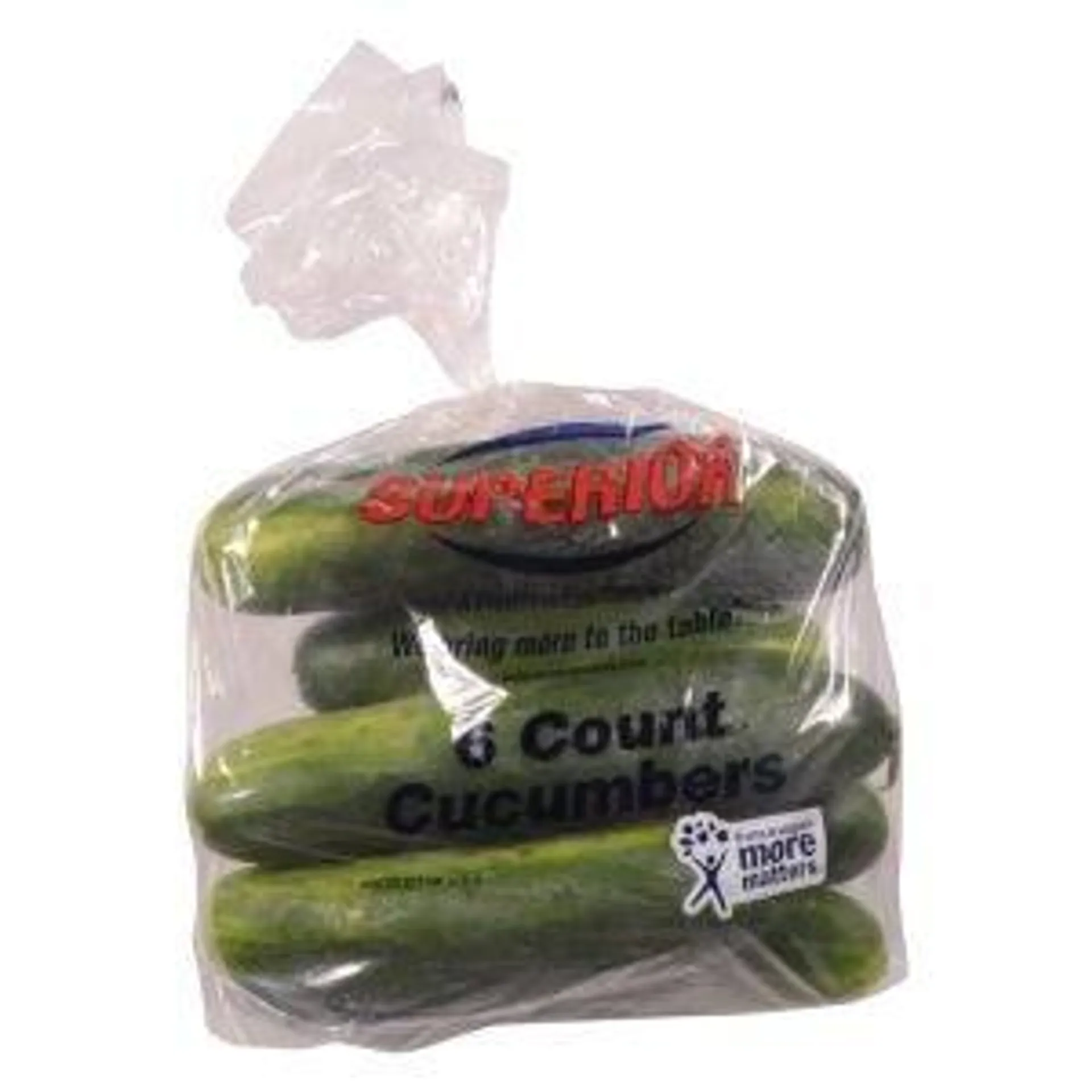 Cucumbers, Select, Fresh, 6 Ct Bag