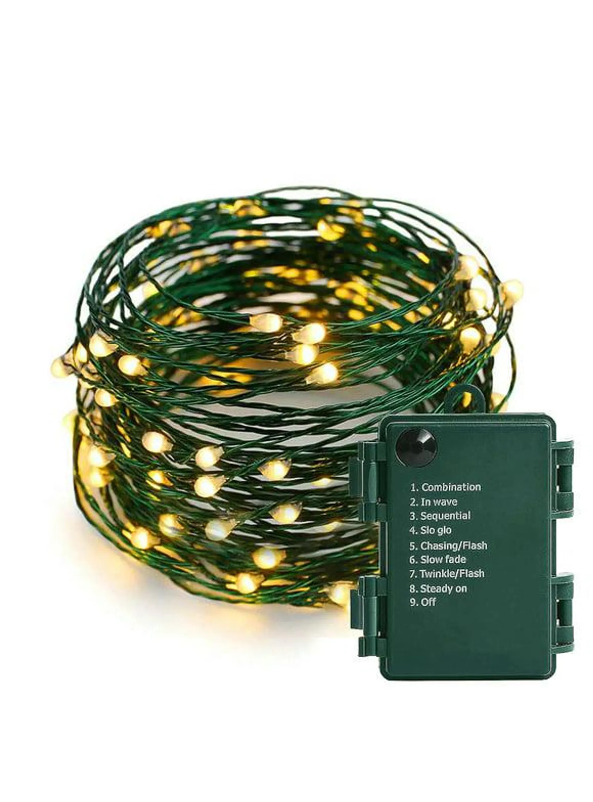 LOENDE Christmas Lights, 50 LED 17 FT Battery Operated Fairy Lights for Home Party Garden Christmas Decoration, 1 Pack