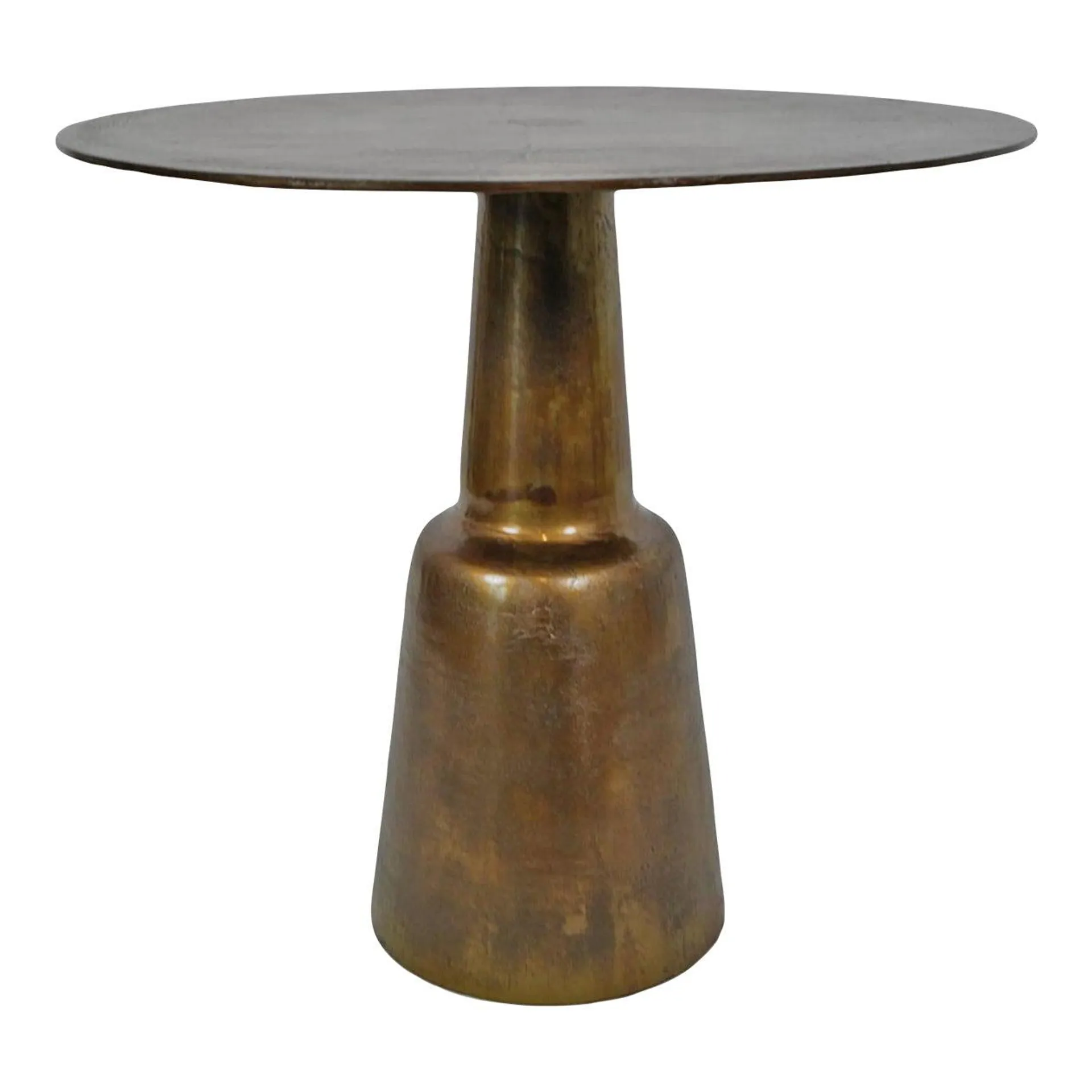 Brass Finish Round Bistro Table