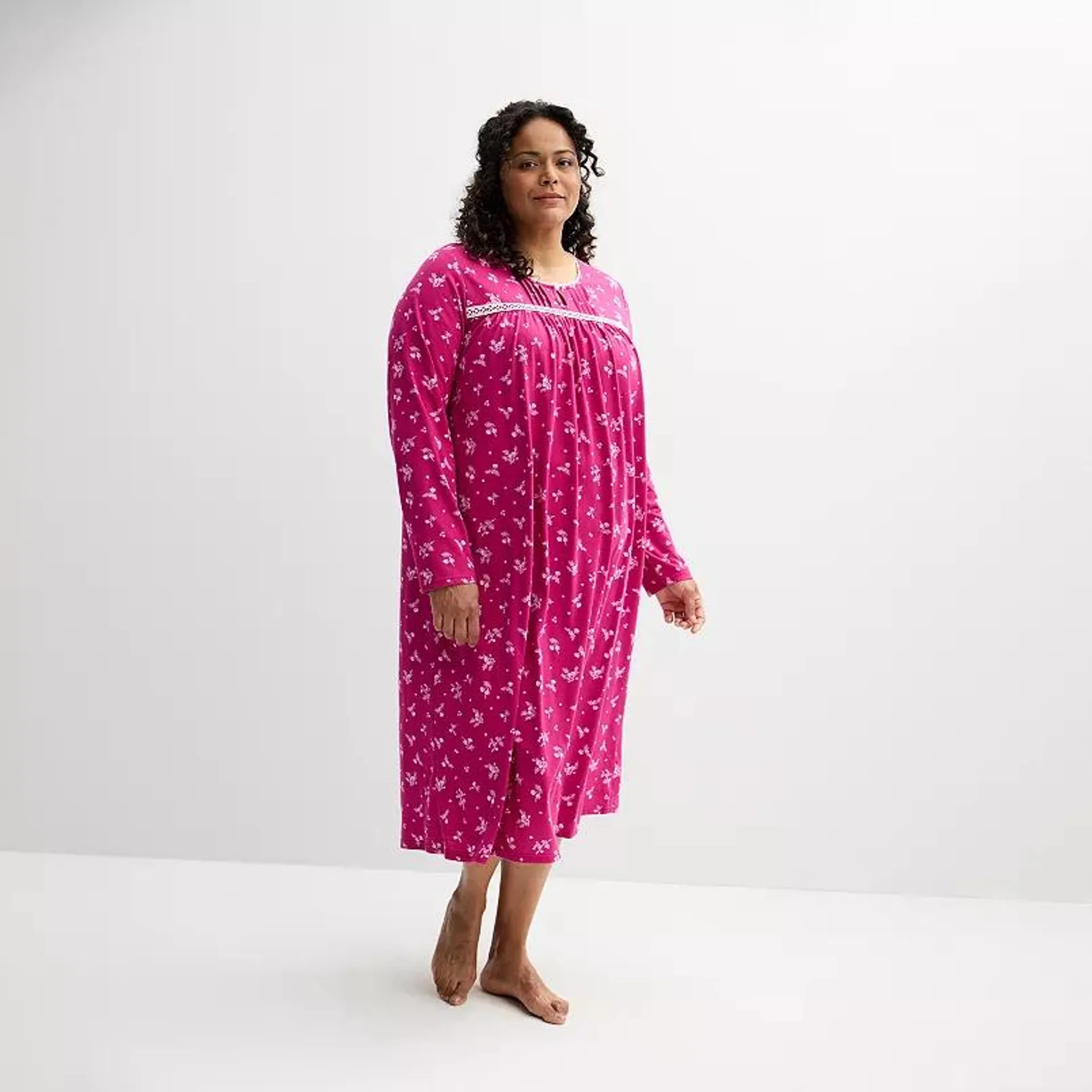 Plus Size Croft & Barrow® Long Sleeve Nightgown