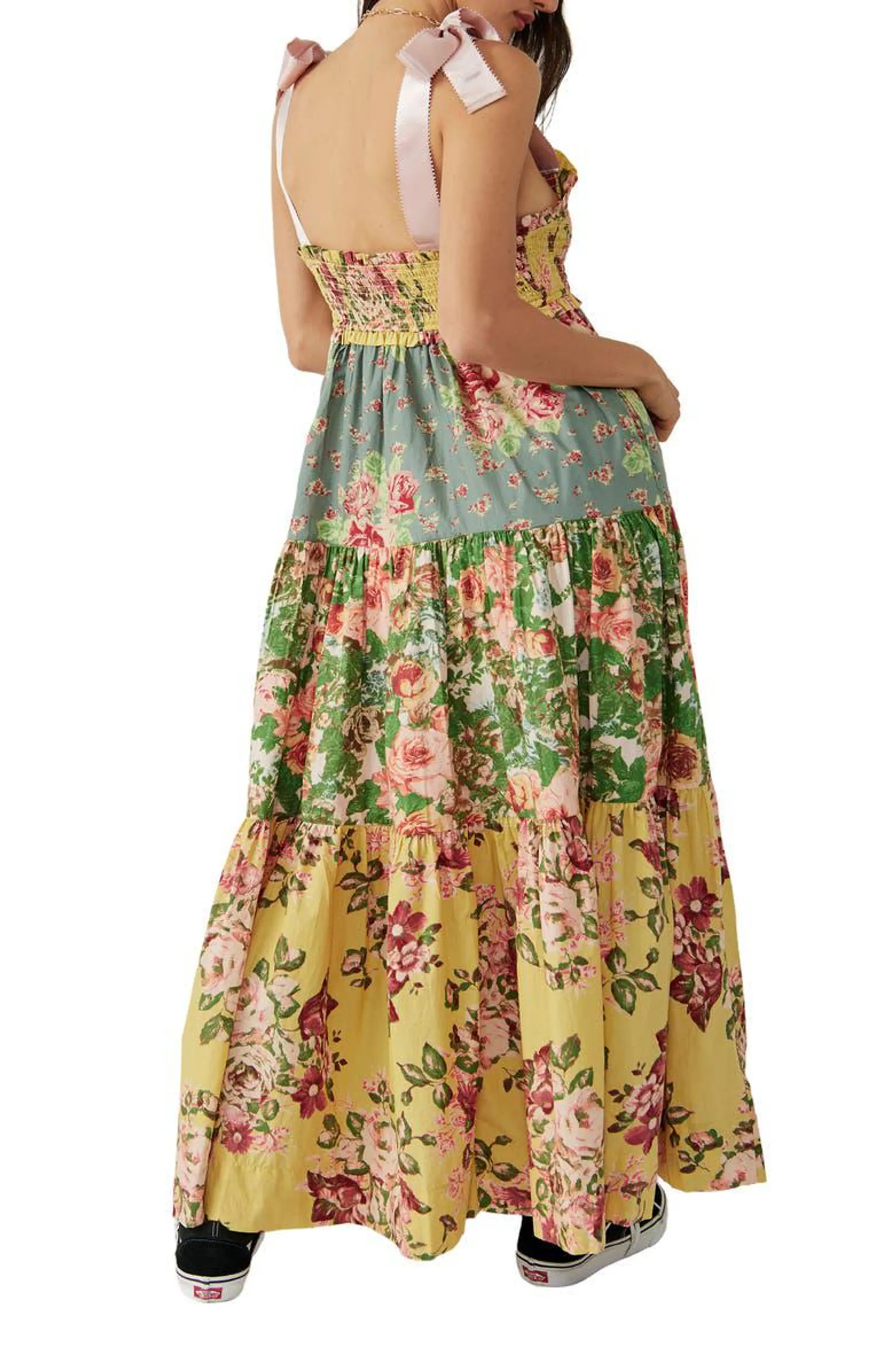 Bluebell Mixed Floral Cotton Maxi Dress