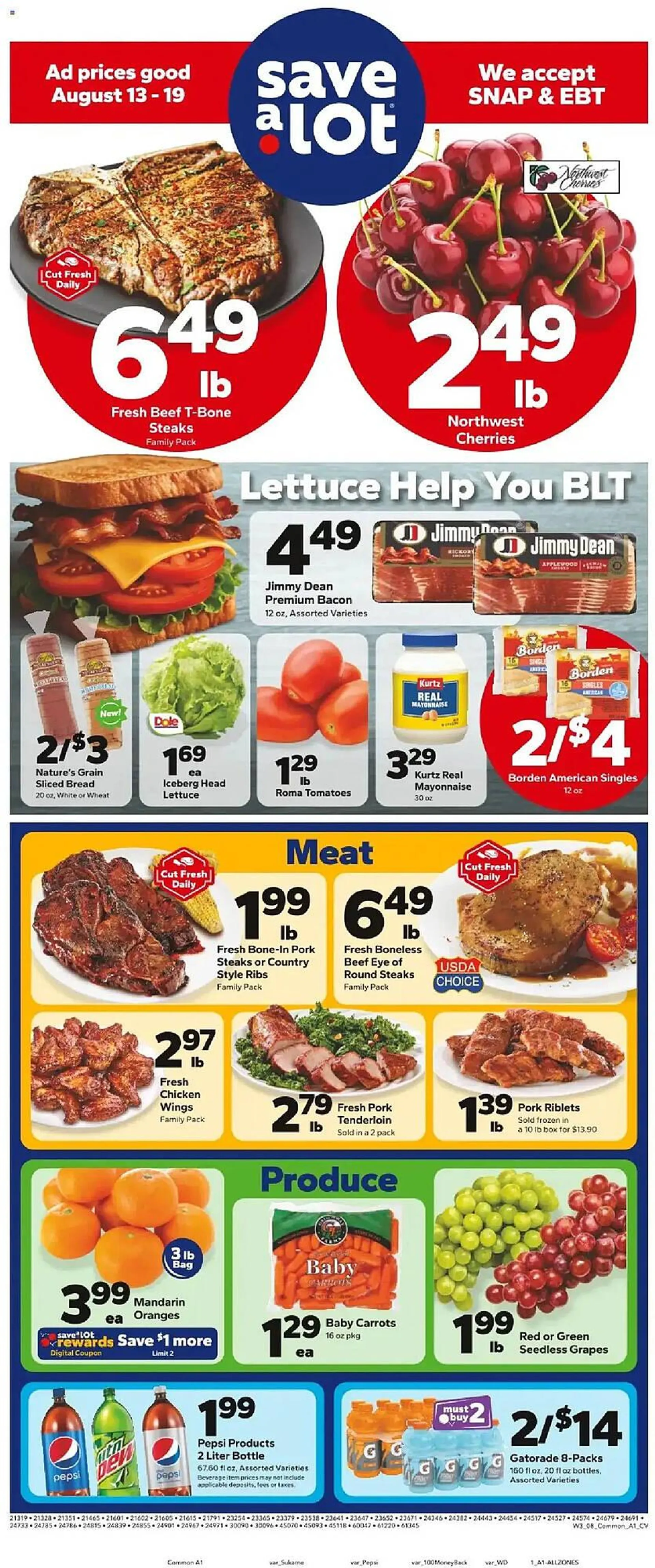 Weekly ad Save a Lot Weekly Ad from August 13 to August 19 2025 - Page 1