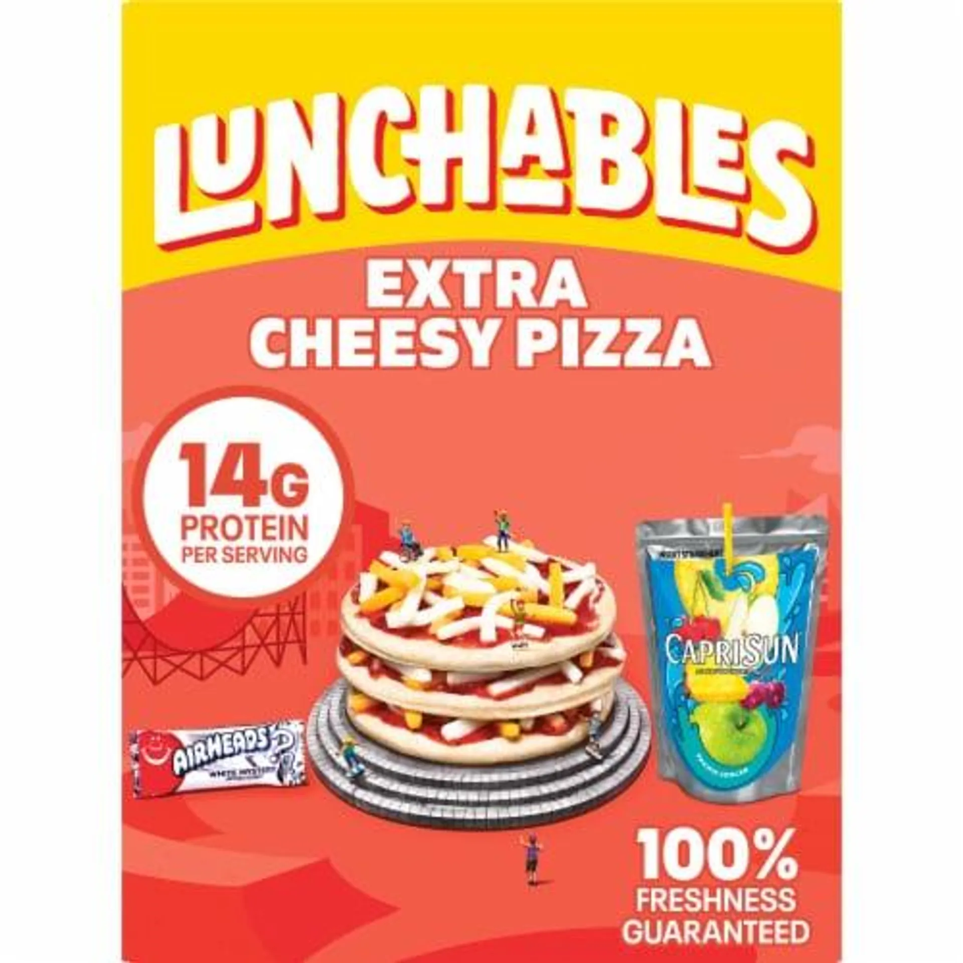 Lunchables Extra Cheese Pizza with Capri Sun Drink & Airheads Candy Kids Lunch Meal Kit