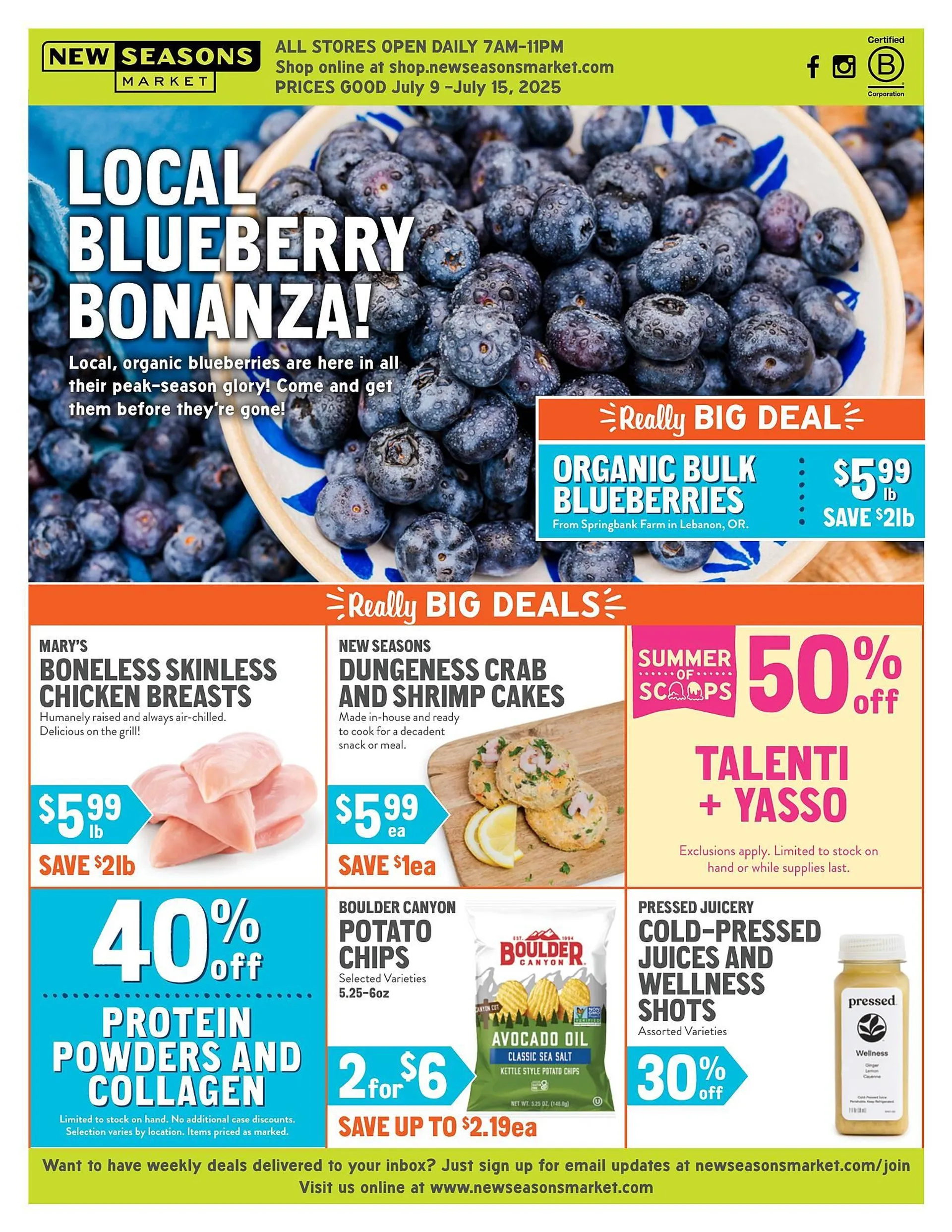 Weekly ad New Seasons Market ad from July 9 to July 15 2025 - Page 1