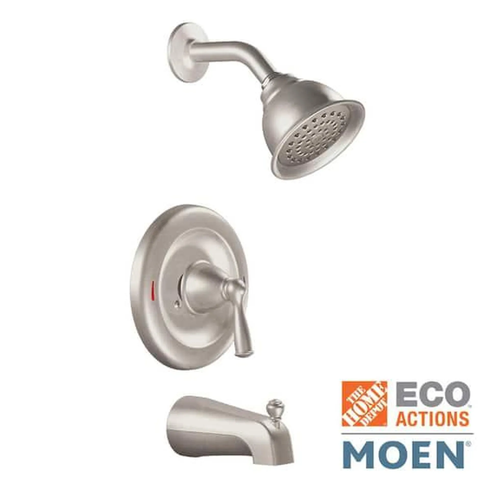 Banbury Single Handle 1-Spray Tub and Shower Faucet 1.75 GPM in Spot Resist Brushed Nickel (Valve Included)