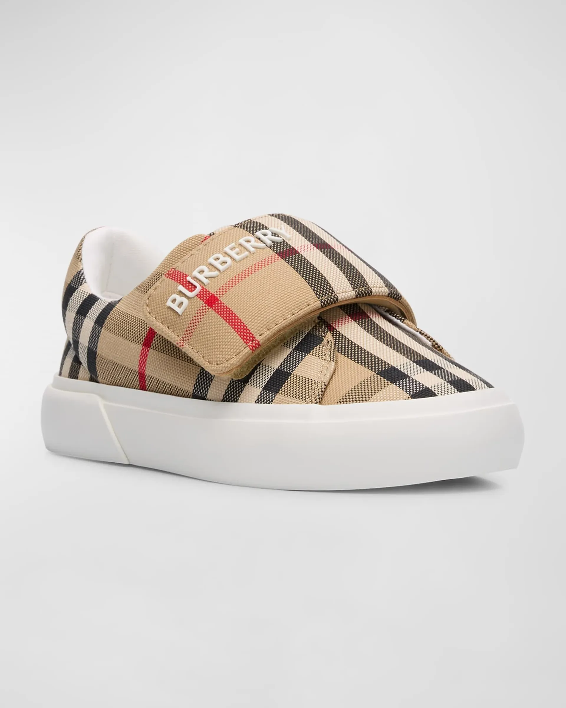 Kid's James Check-Print Sneakers