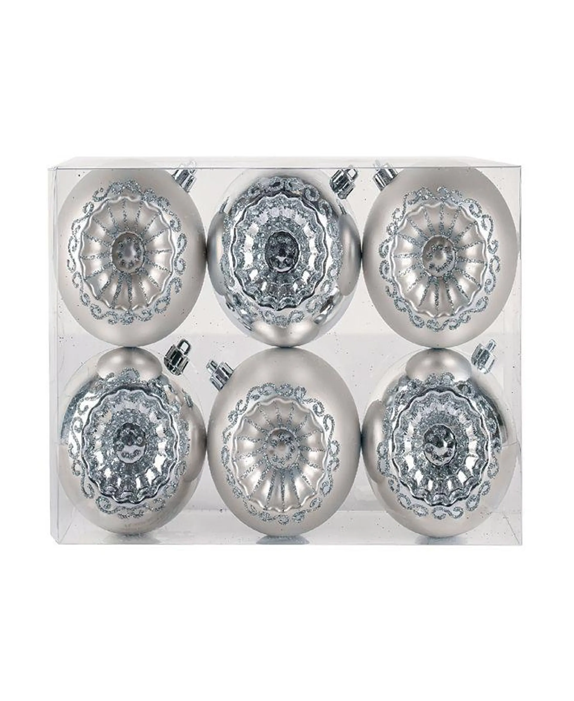 First Traditions 6-Piece Shatterproof Glittering Ornaments