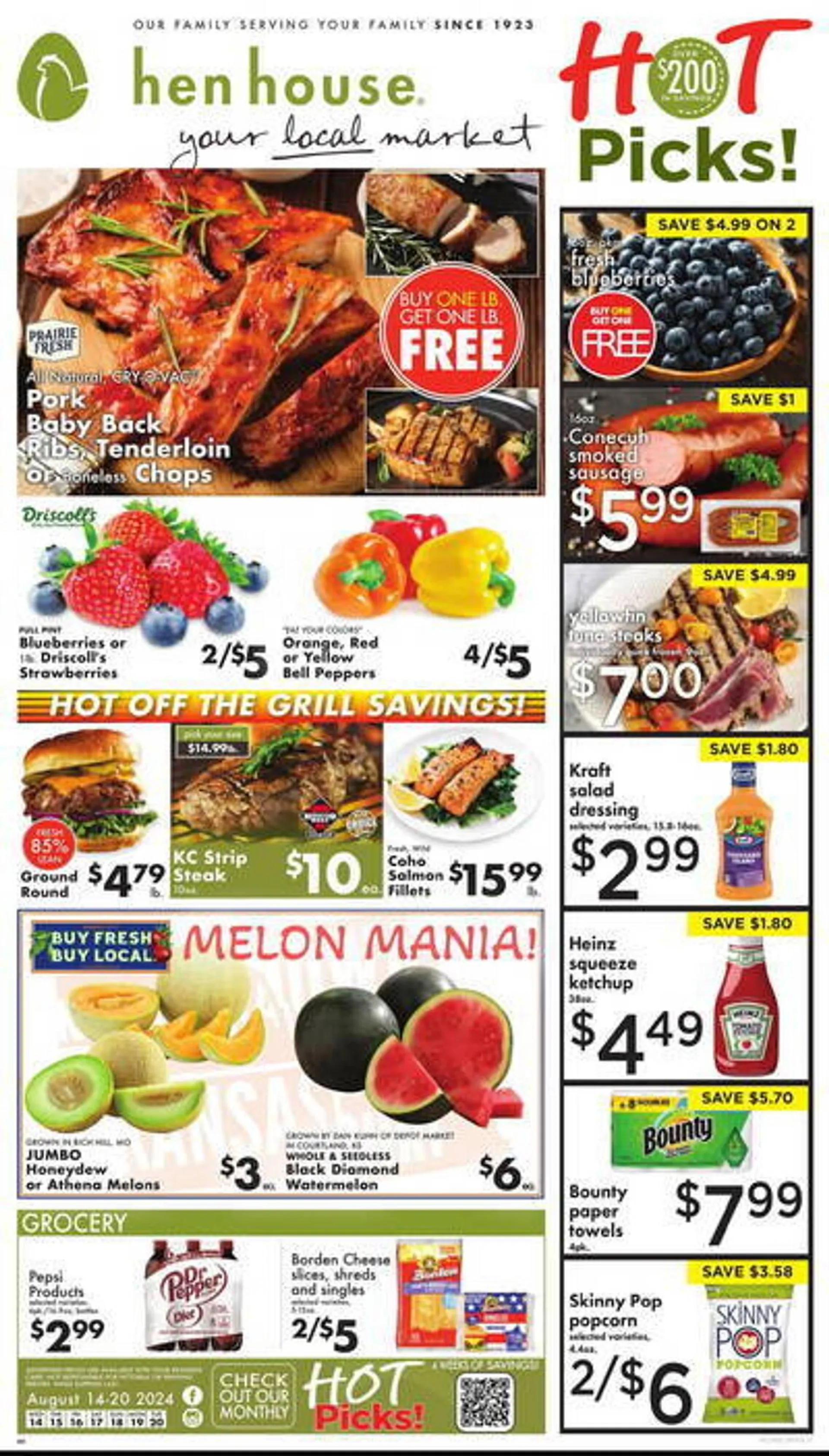 Weekly ad Hen House Weekly Ad from August 14 to August 20 2024 - Page 1