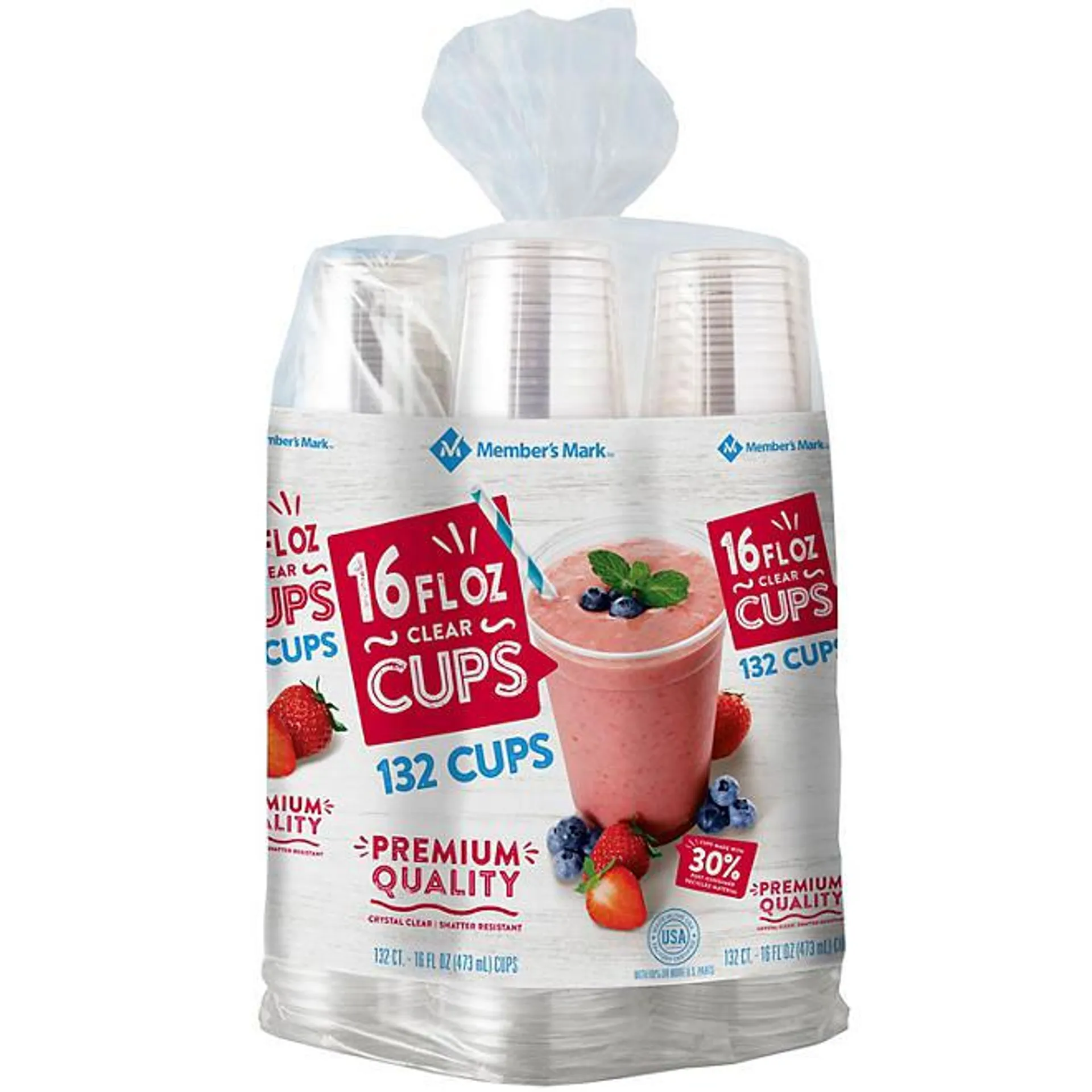 Member's Mark Clear Plastic Cups (16 oz., 132 ct.)