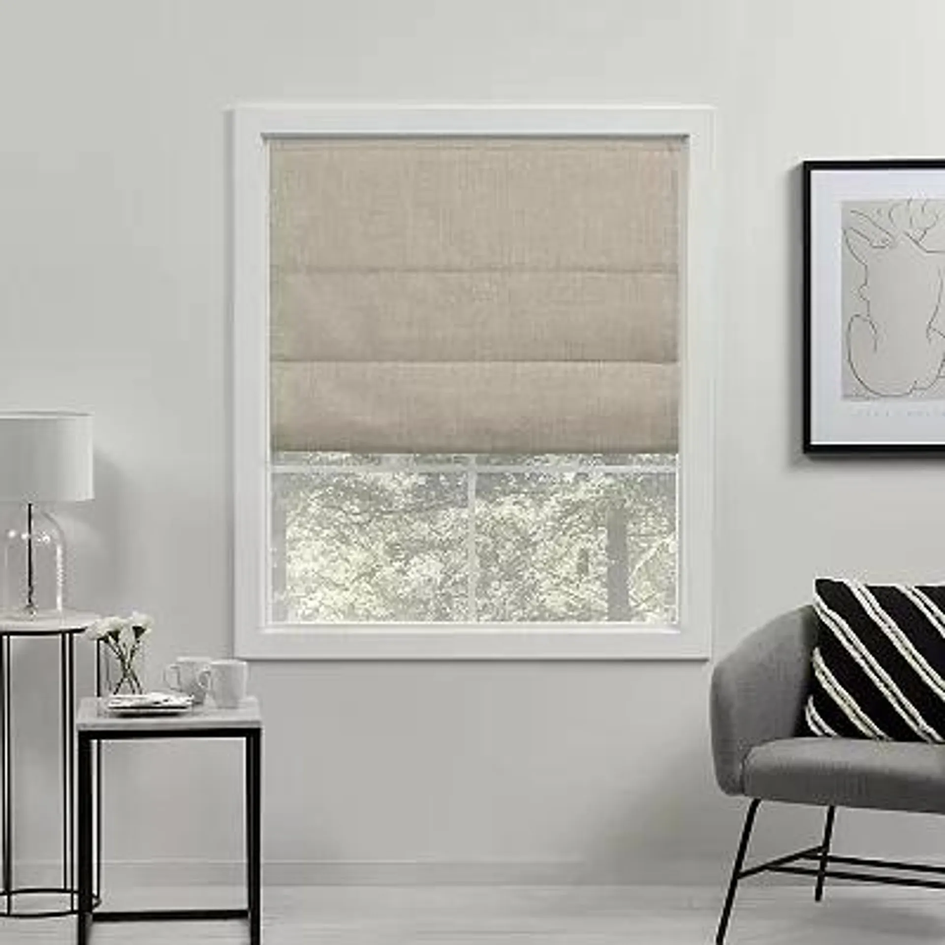 Exclusive Home Curtains Acadia 100% Blackout Roman Shade