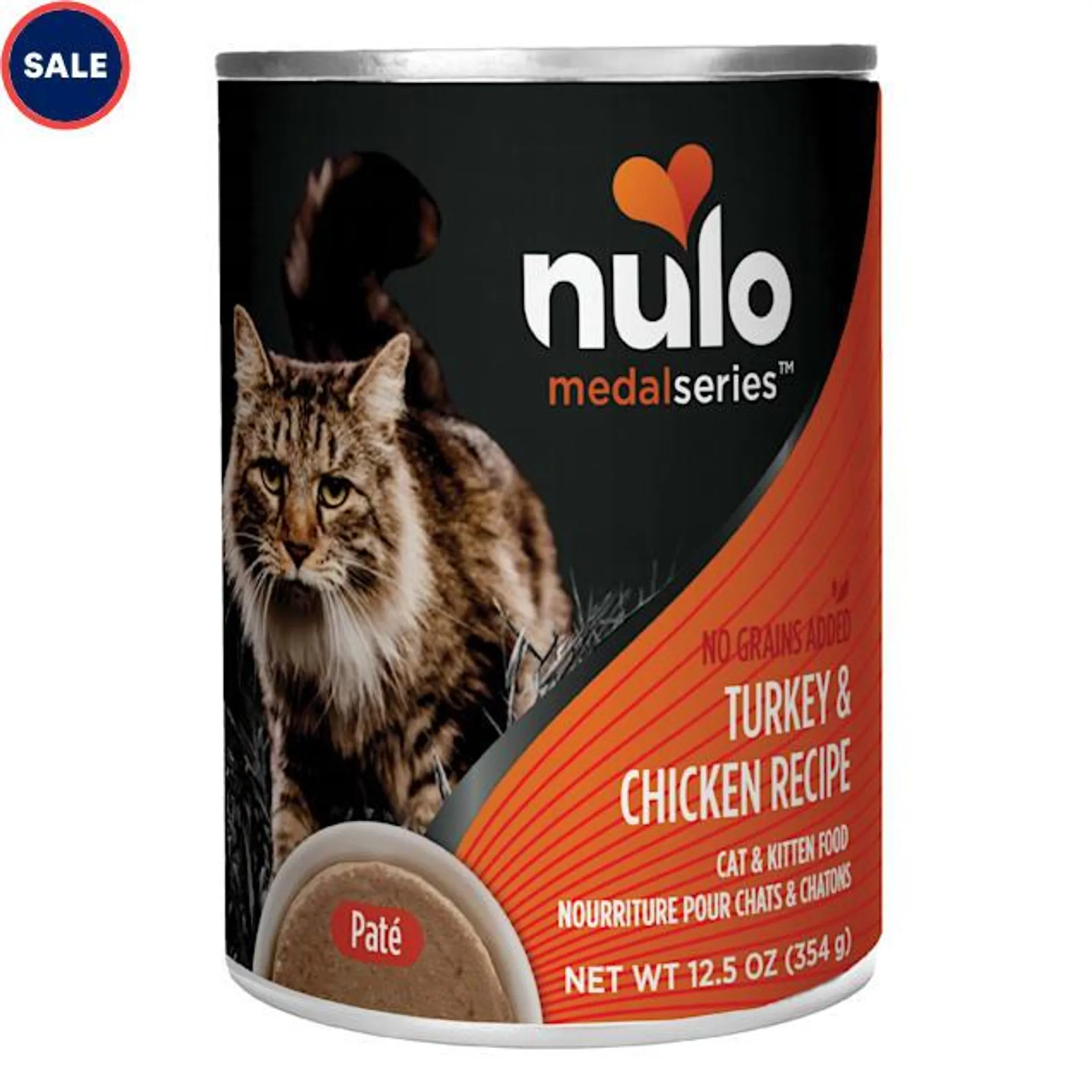 Nulo MedalSeries Grain-Free Turkey & Chicken Wet Cat Food, 12.5 oz., Case of 12