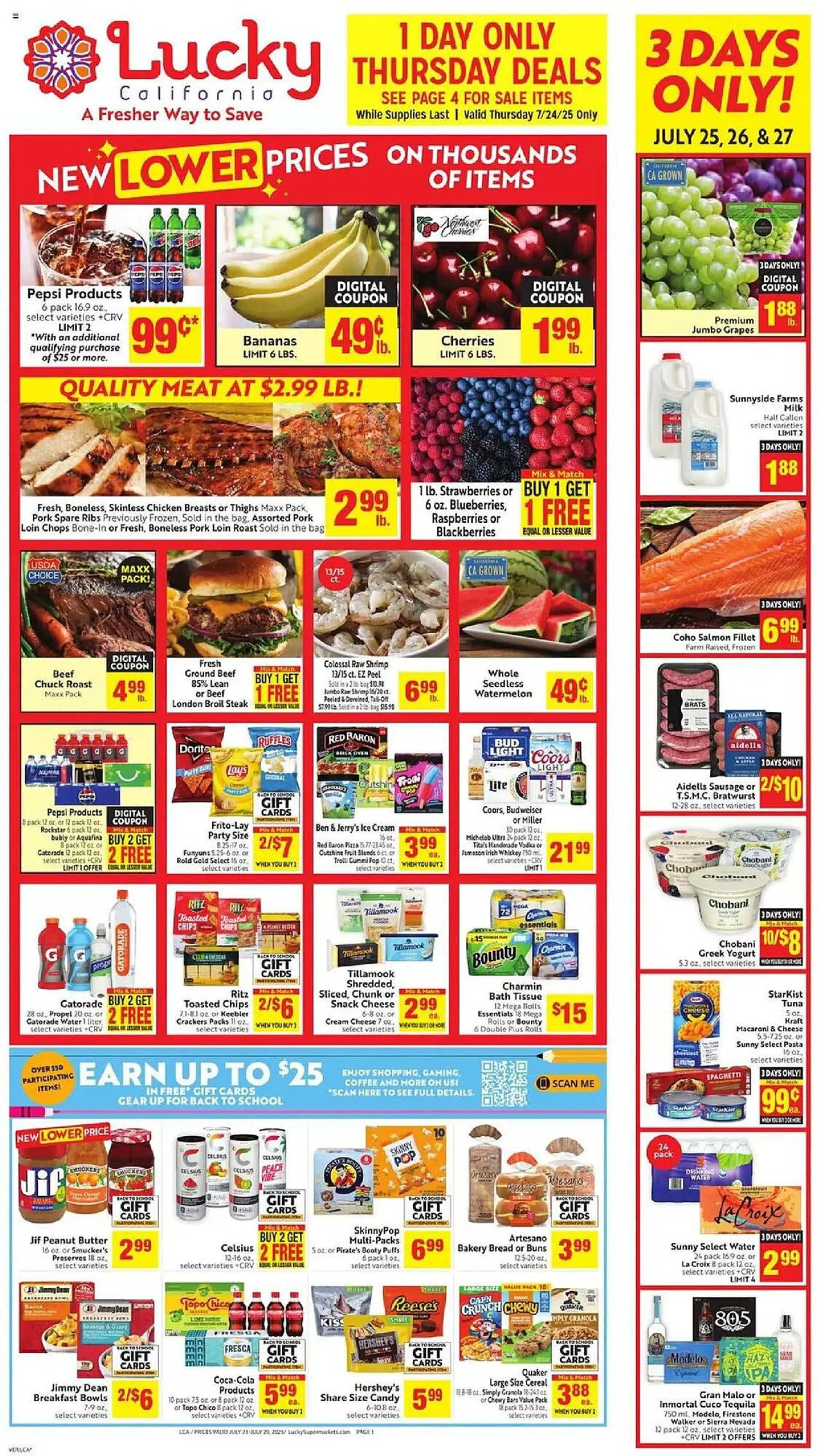 Weekly ad Lucky Supermarkets Weekly Ad from July 23 to July 30 2025 - Page 1