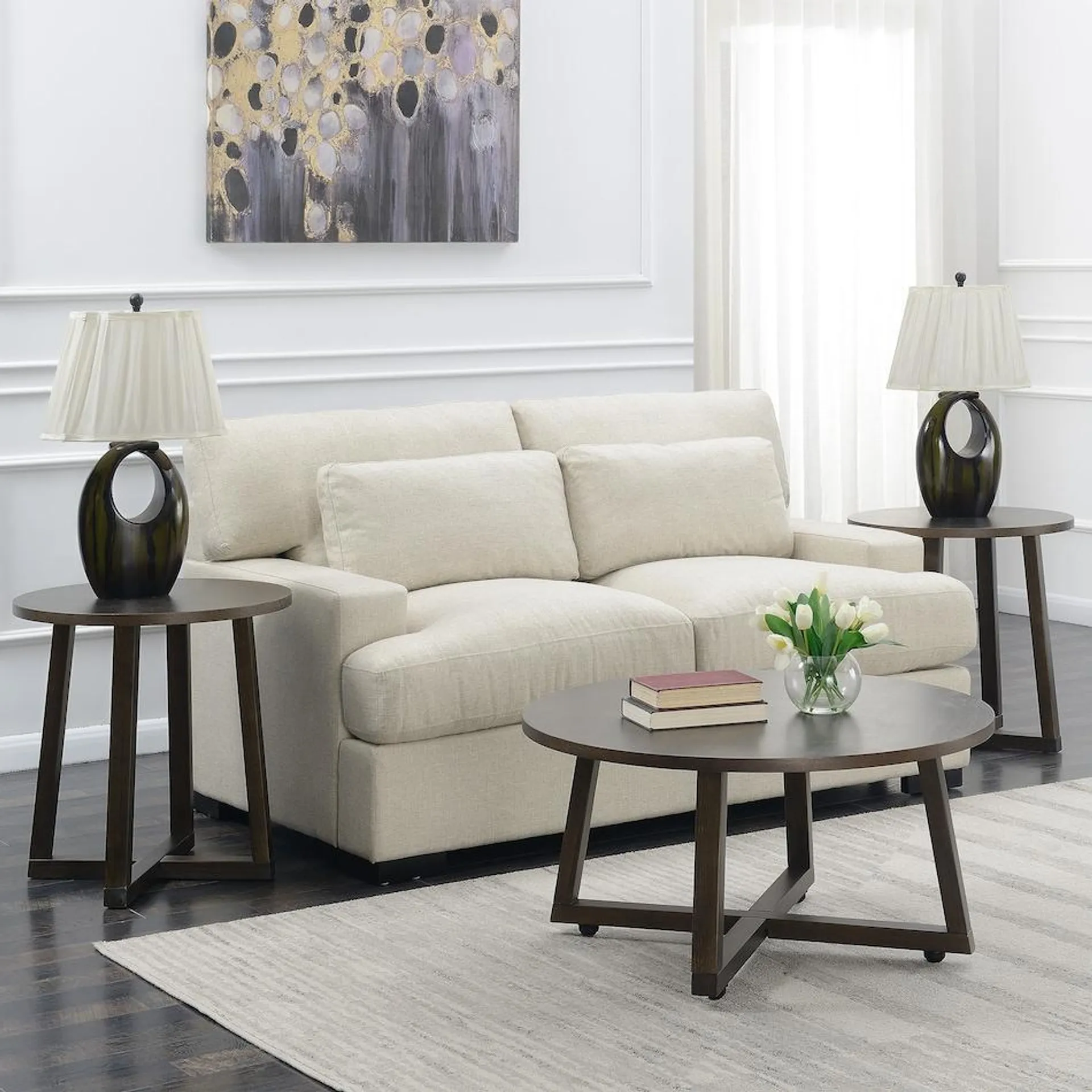 Kensie 3-Piece Table Set with Coffee Table and 2 End Tables