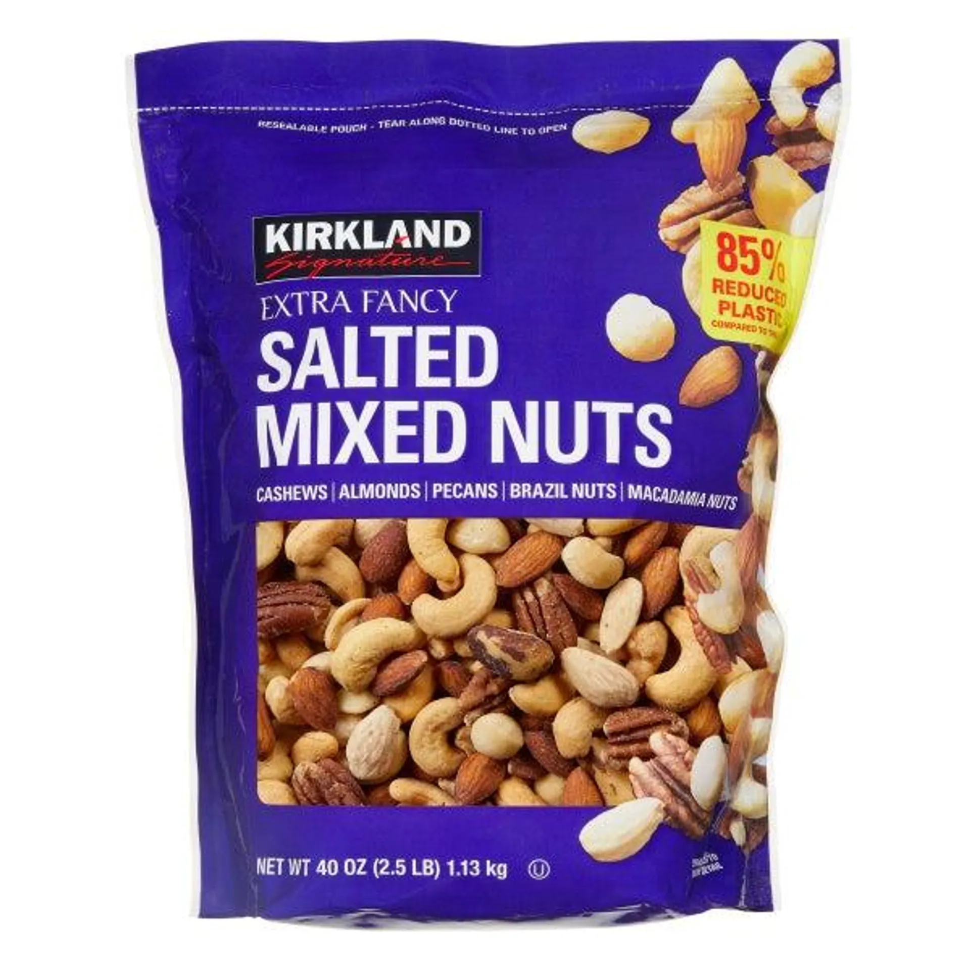 Kirkland Signature Extra Fancy Mixed Nuts, Salted, 2.5 lbs