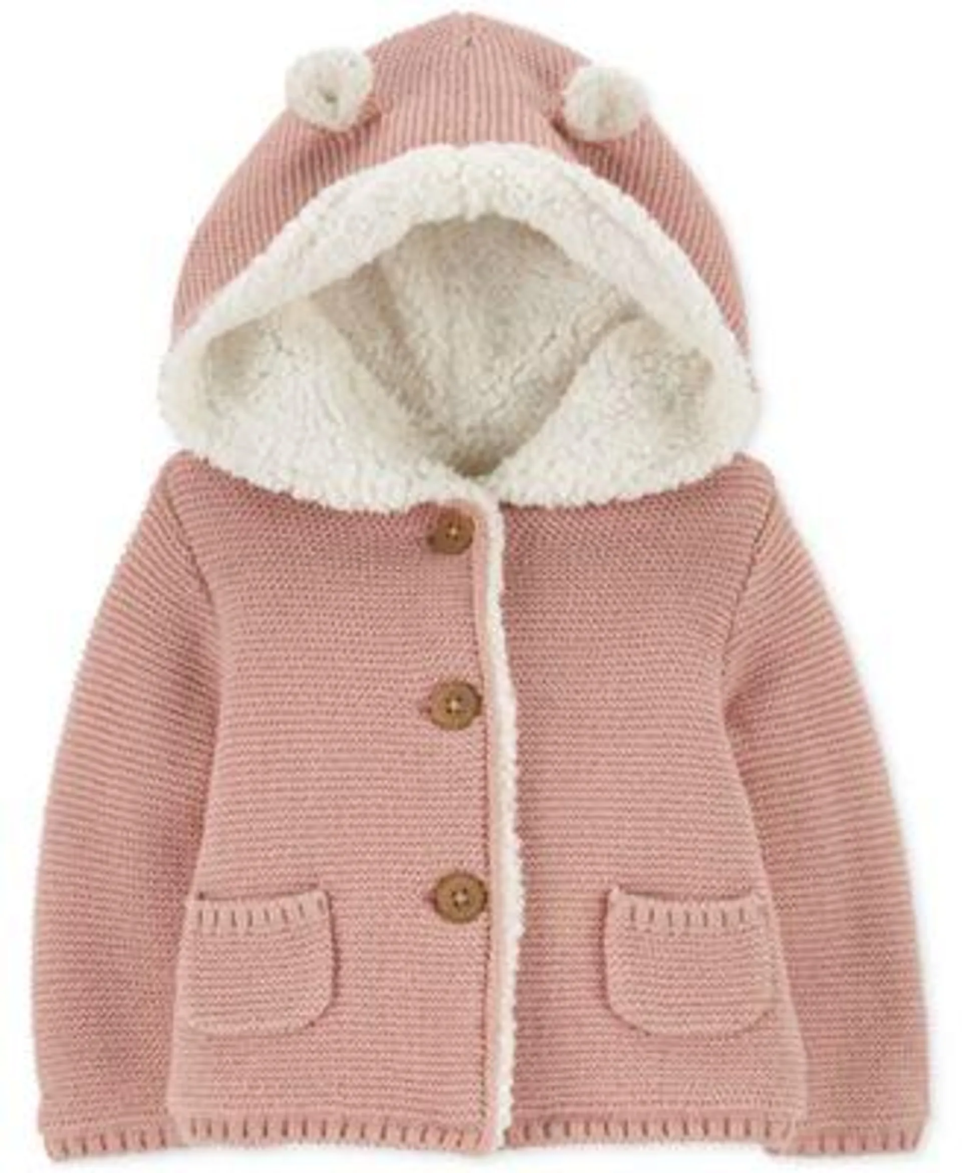 Baby Faux-Sherpa-Lined Hooded Jacket