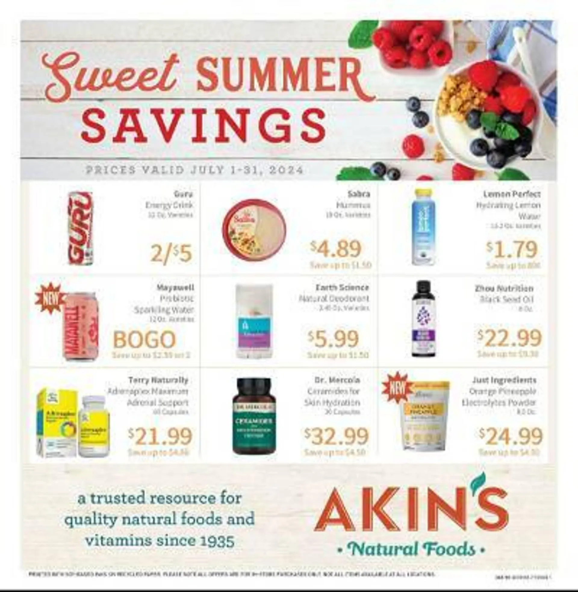 Akins Natural Foods Weekly Ad - 1