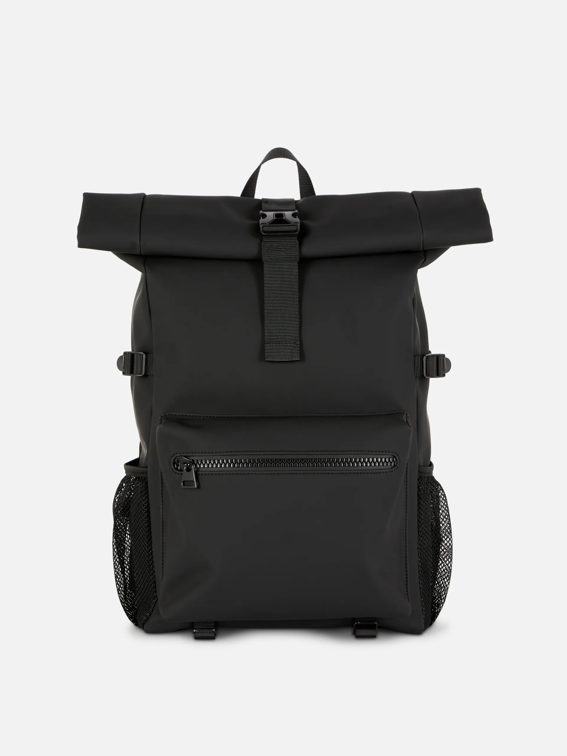 Rubberised Roll Top Backpack