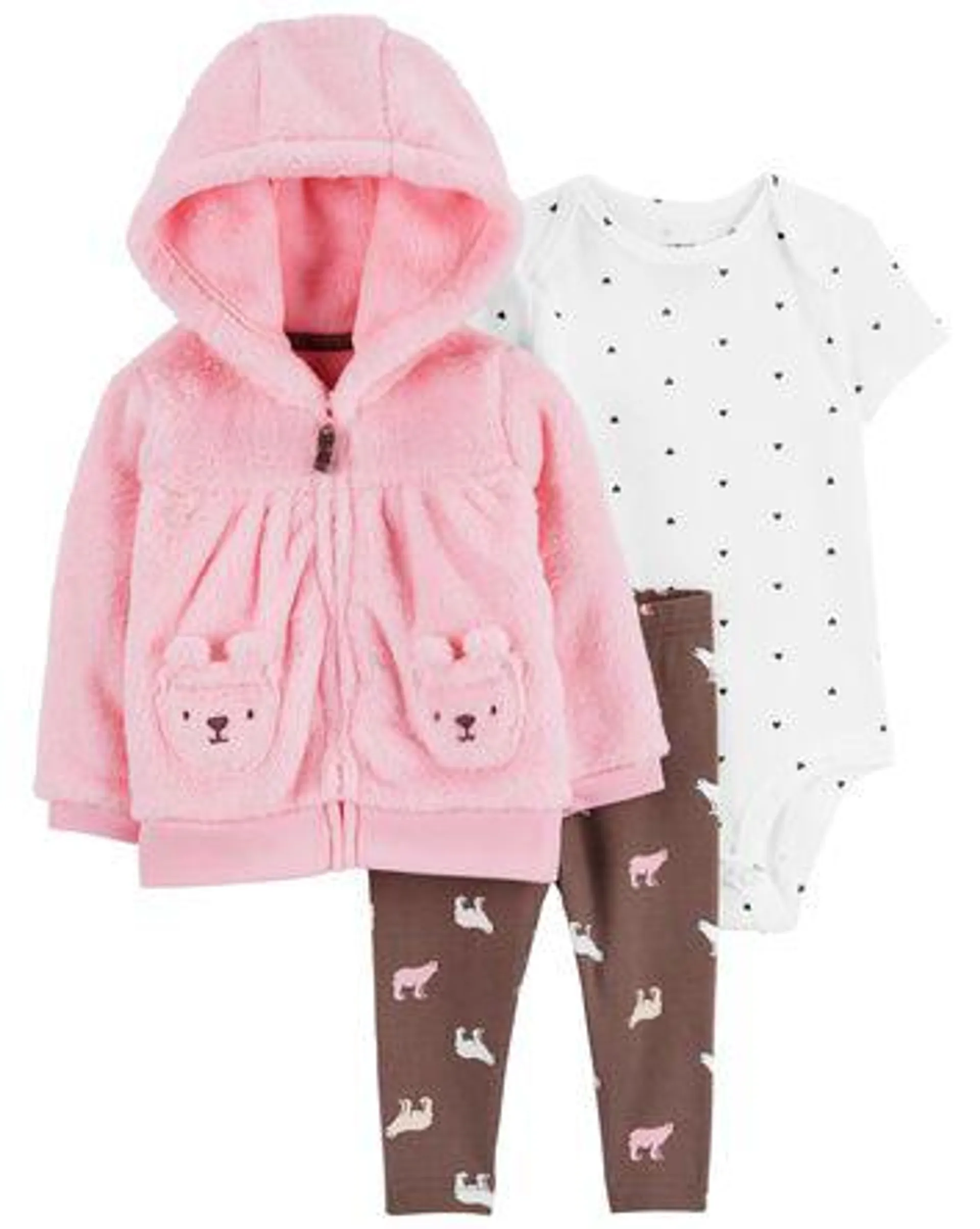 Baby 3-Piece Bear Jacket Set