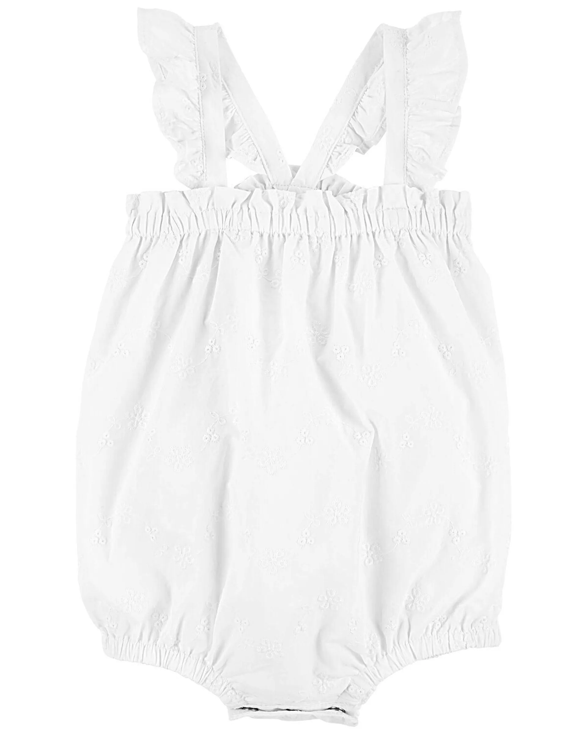 Baby Eyelet Ruffle Bubble Bodysuit