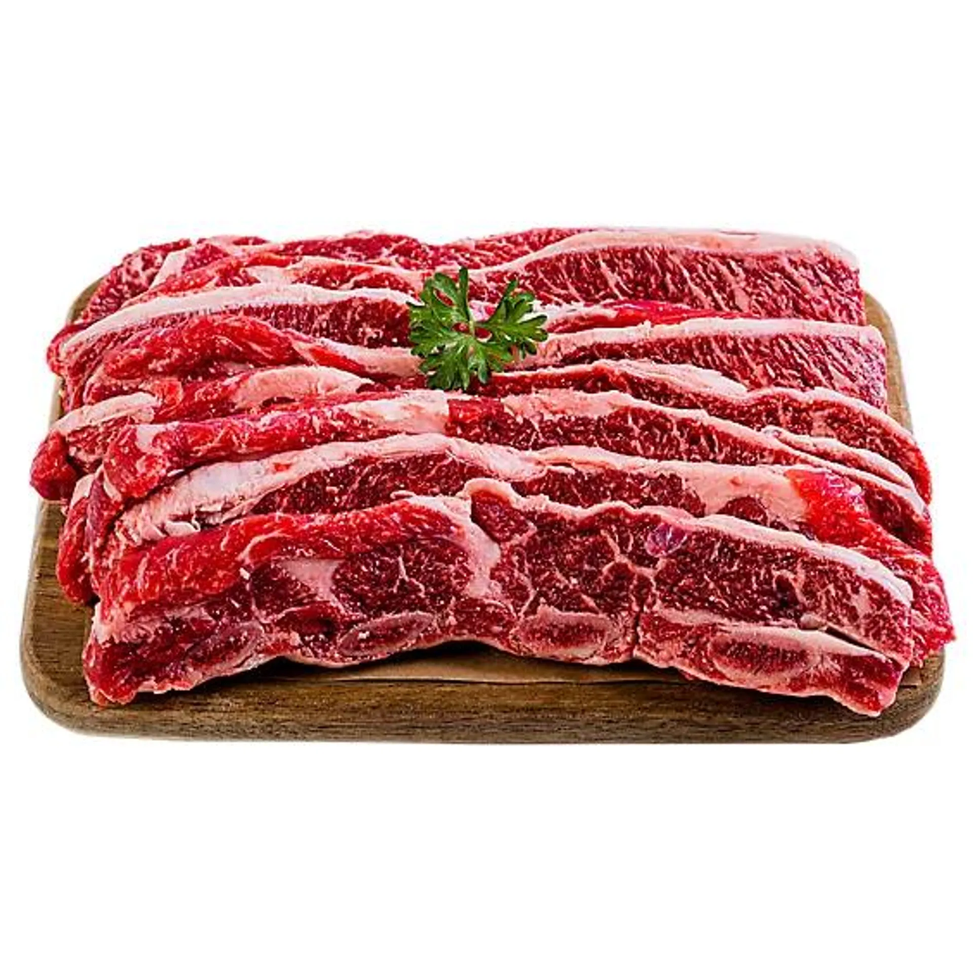 USDA Choice Beef Chuck Short Ribs Flanken Style Thin Cut Bone-in from Ranches in the PNW VP - 3 lbs.