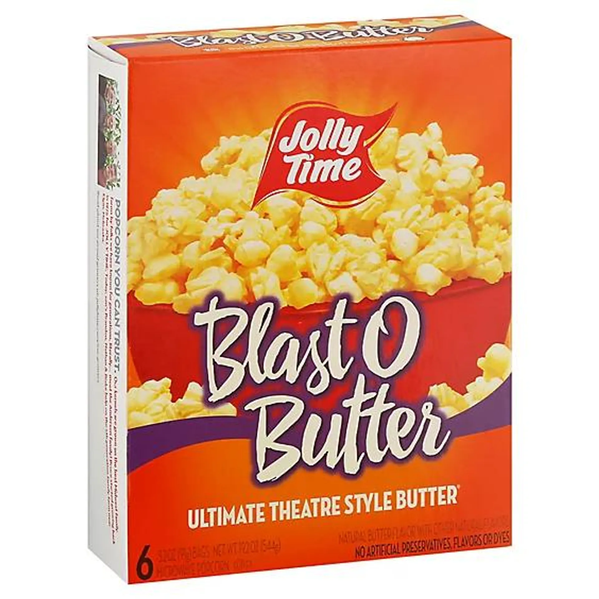 Jolly Time Blast O Butter Microwave Popcorn Ultimate Theatre Style Butter - 6-3.2 Oz