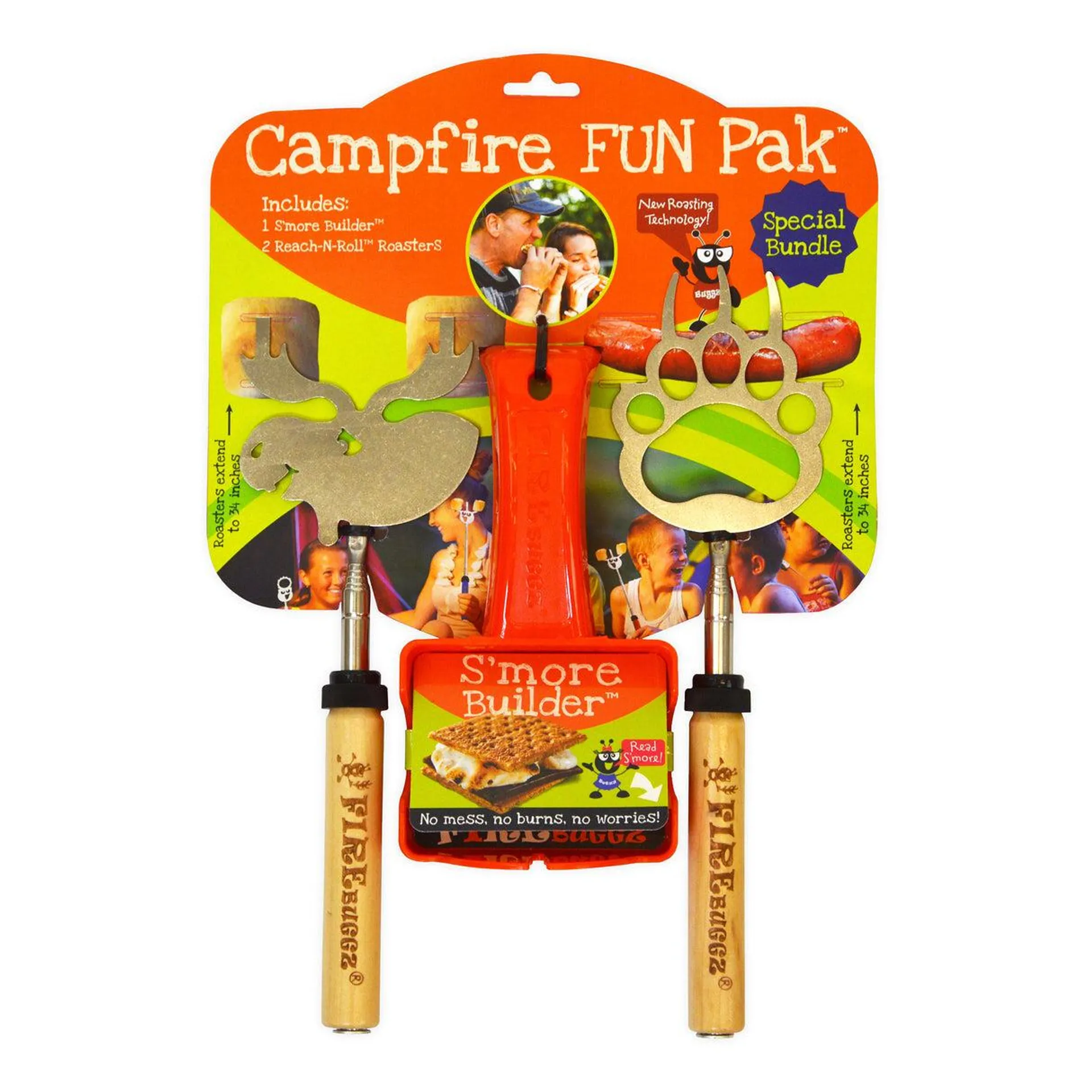 Campfire Fun Pak with Roasting Sticks and S'More Builder