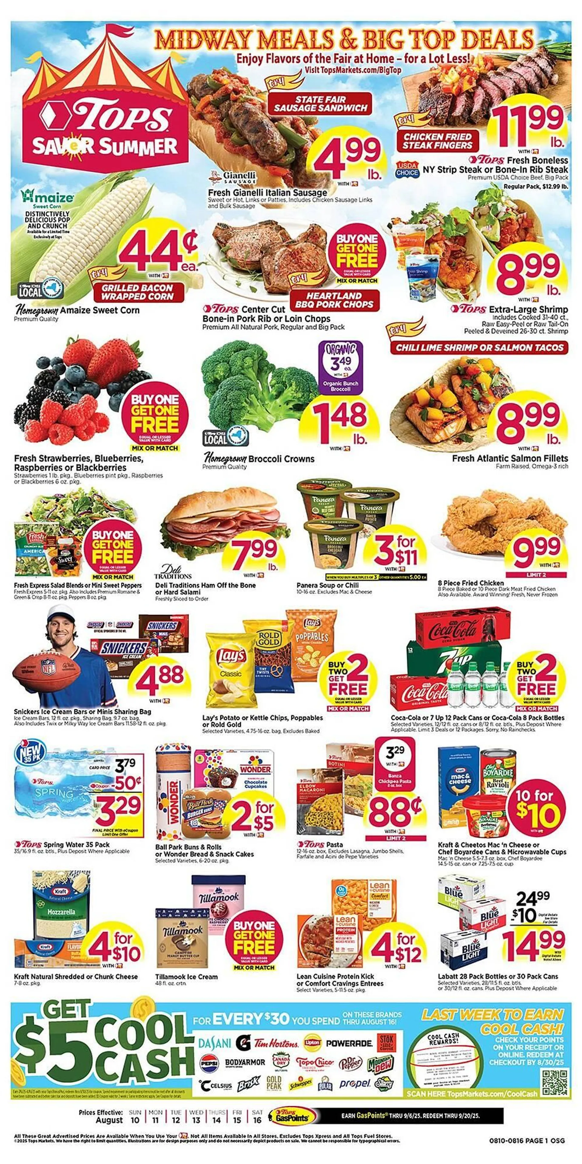 Weekly ad Tops Weekly Ad from August 10 to August 16 2025 - Page 1