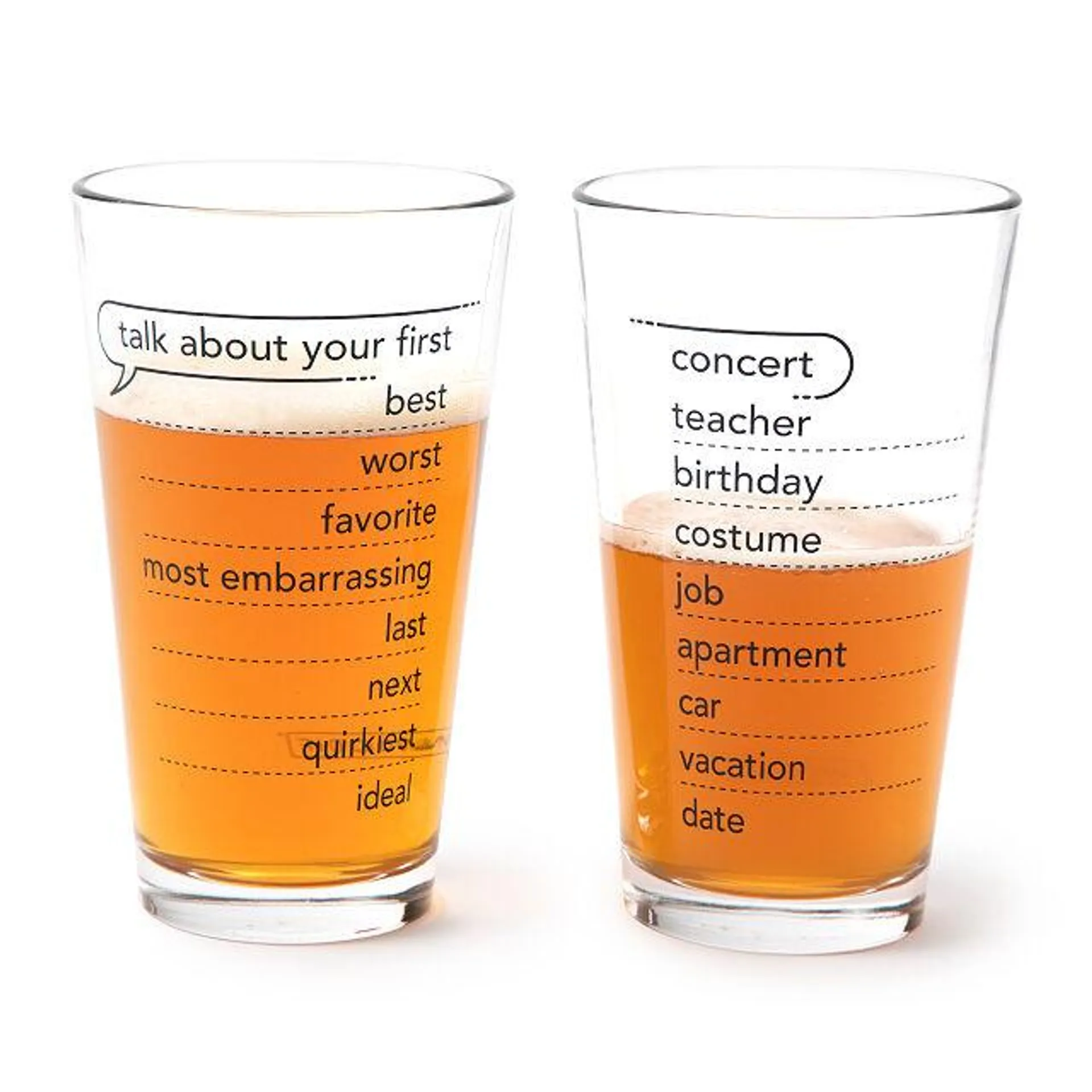 Talking Pints - Conversation Glassware