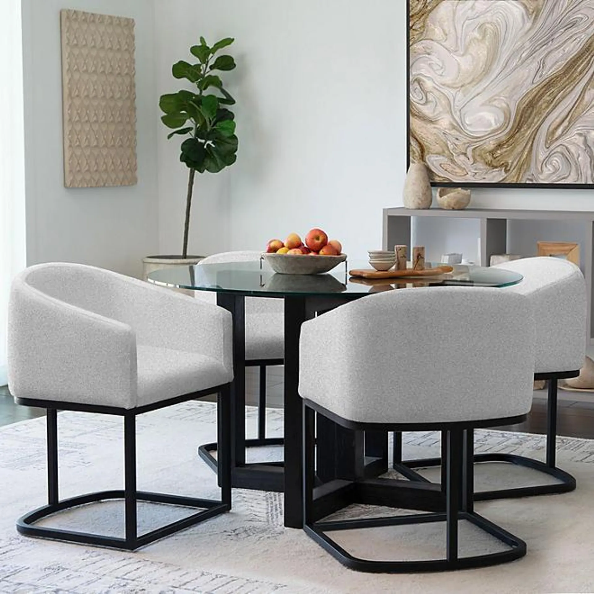 The Sylvie 5-Piece Contemporary Dining Collection, Assorted Colors