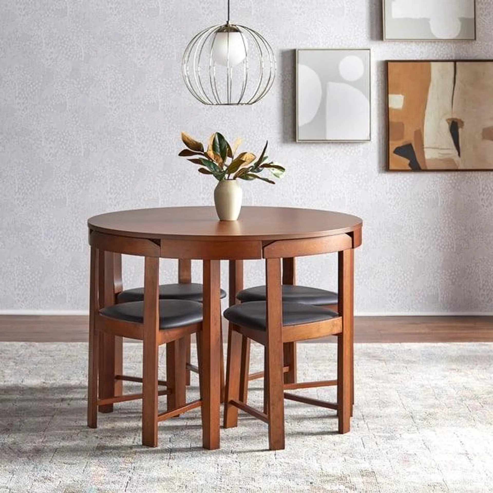 Harrisburg Tobey 5-piece Compact Round Dining Set