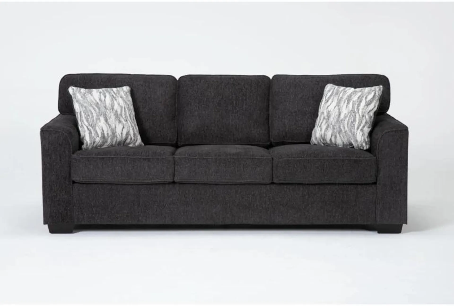 Shea Charcoal Grey Fabric 85" Sofa